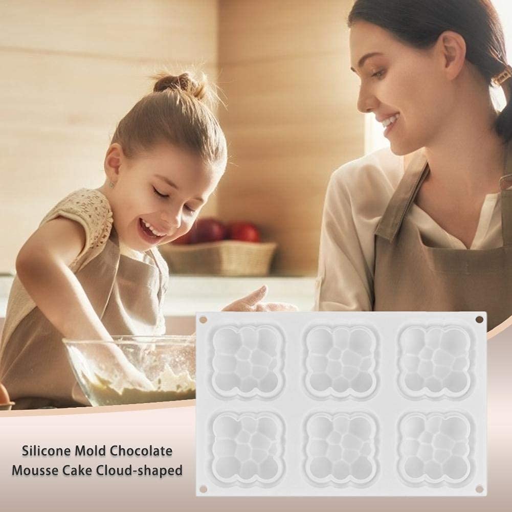 CHQUAN Bubble Cloud Silicone Mold - 3D Square Baking Mold for Cakes, Desserts, Soap, Jelly, Bread, Pudding & Muffins | Perfect for DIY Baking, Candy Making & Home Decor