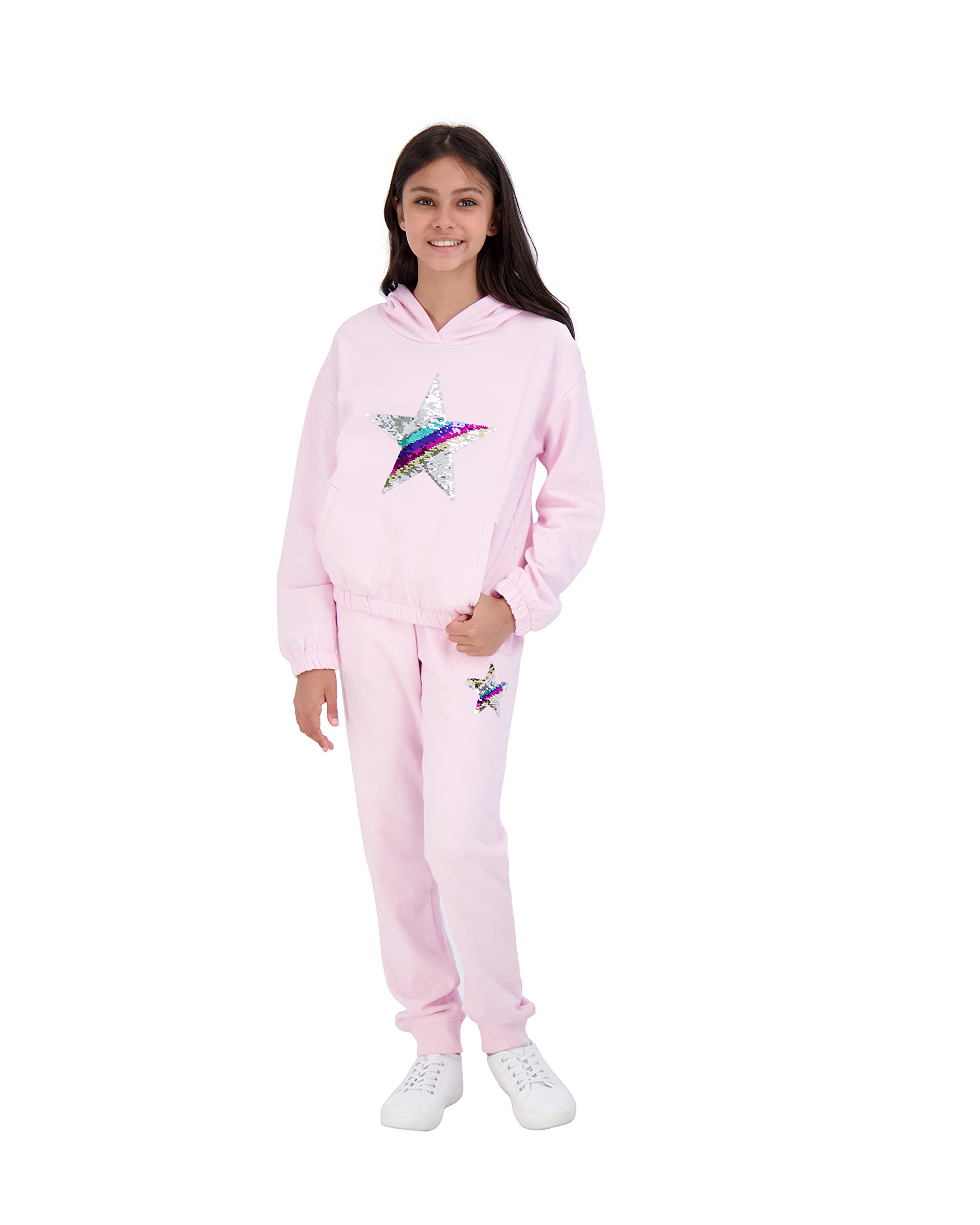 Star Ride Girls 2-Piece Hoodie and Jogger Sweatpant Set - Soft Cotton Blend Outfit for Teen Girls - Perfect for School, Sports & Casual Wear