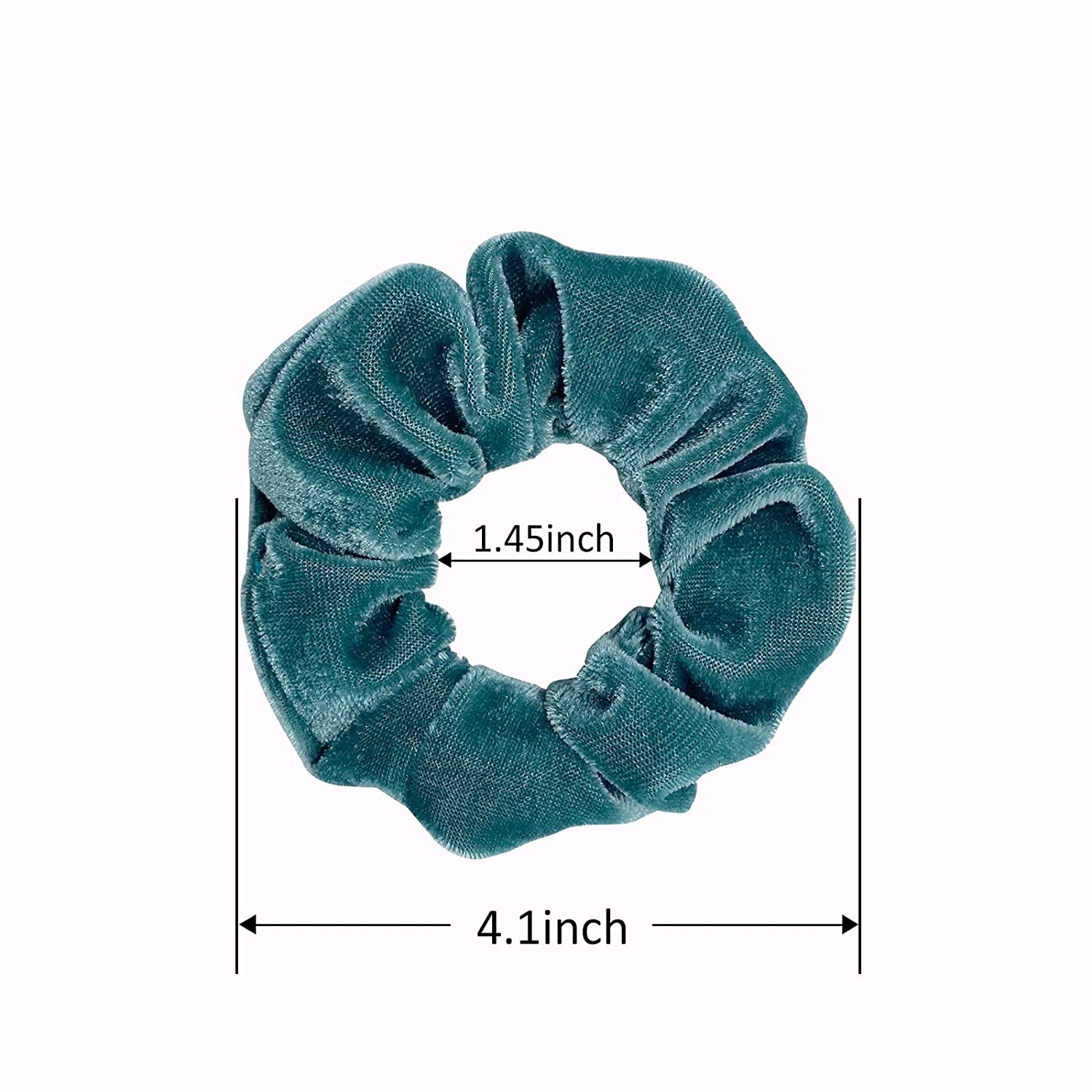Fameza 8-Pack Velvet Hair Scrunchies for Women - Soft Hair Ties for Daily & Work Use