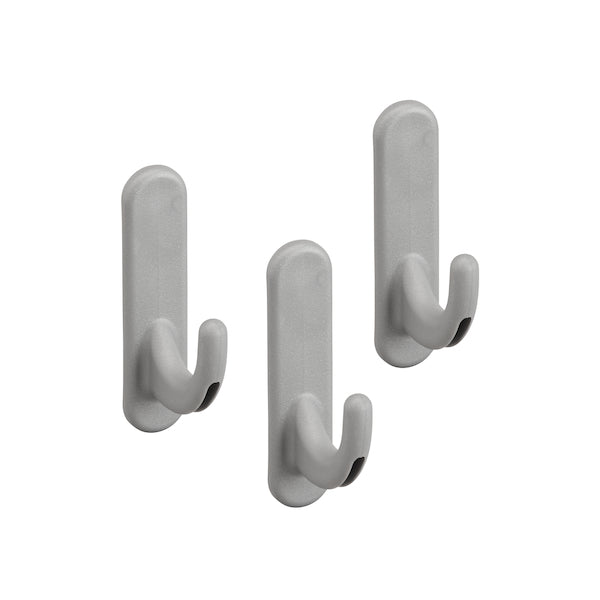 Elfa Board Hook Curve (3 Pack) - Heavy Duty Wall Hooks for Organizing Closets, Garages & Home Storage - Perfect for Hanging Coats, Bags & Accessories