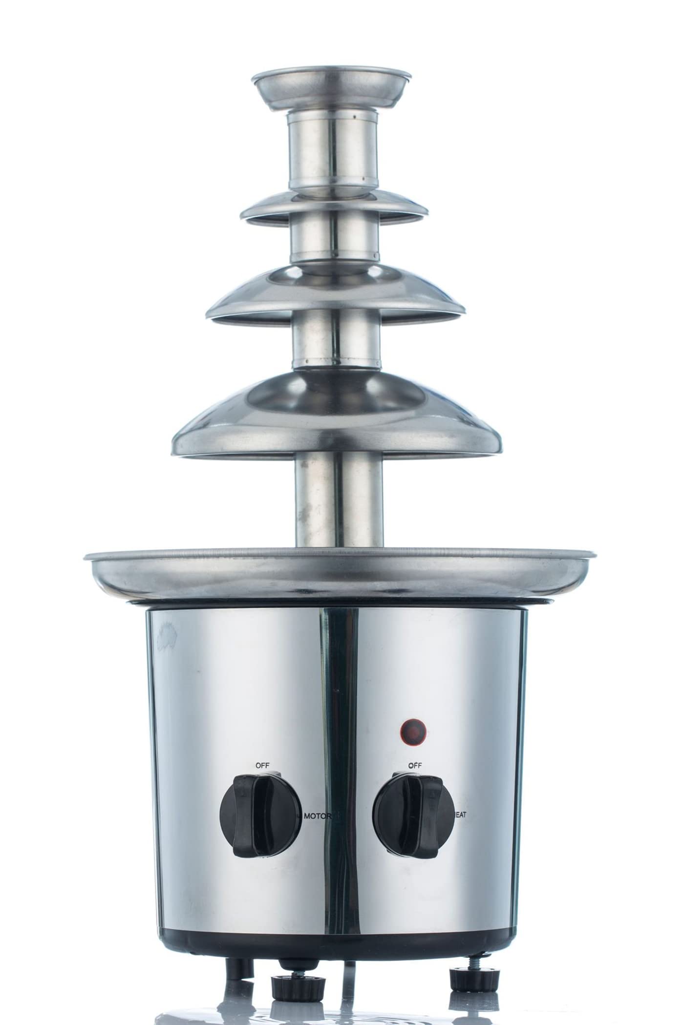 Premium 4-Pound Stainless Steel Electric Chocolate Fondue Fountain Machine - 4 Tier Chocolate Melter for Parties, Weddings & Dessert Buffets | Perfect for Dipping Fruits, Marshmallows & Treats