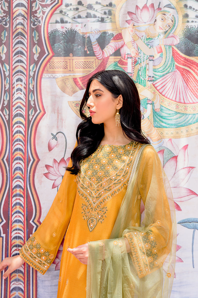GUL E RANA 2PC Embroidered Shirt for Women - Elegant Handcrafted Floral Design, Casual & Party Wear, Perfect for Weddings, Festivals & Special Occasions