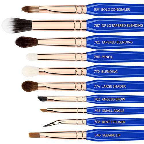 Bdellium Tools Golden Triangle Phase II 15-Piece Professional Makeup Brush Set for Eyeshadow, Blending & Contouring - Perfect for Makeup Artists & Beginners