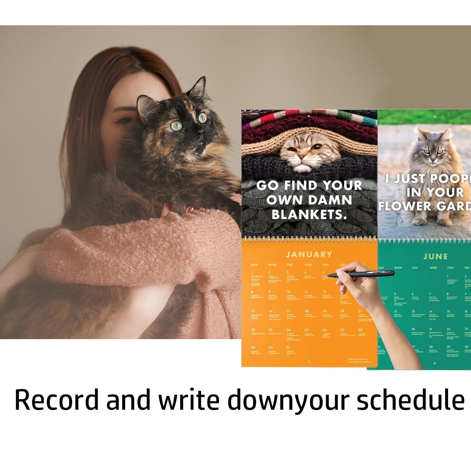 2025 Funny Cat Wall Calendar - Pissed-Off Cats Monthly Planner for Cat Lovers | Cute Creative Calendar with To-Do Lists | Perfect Gift for Office, Home & Classroom Decor