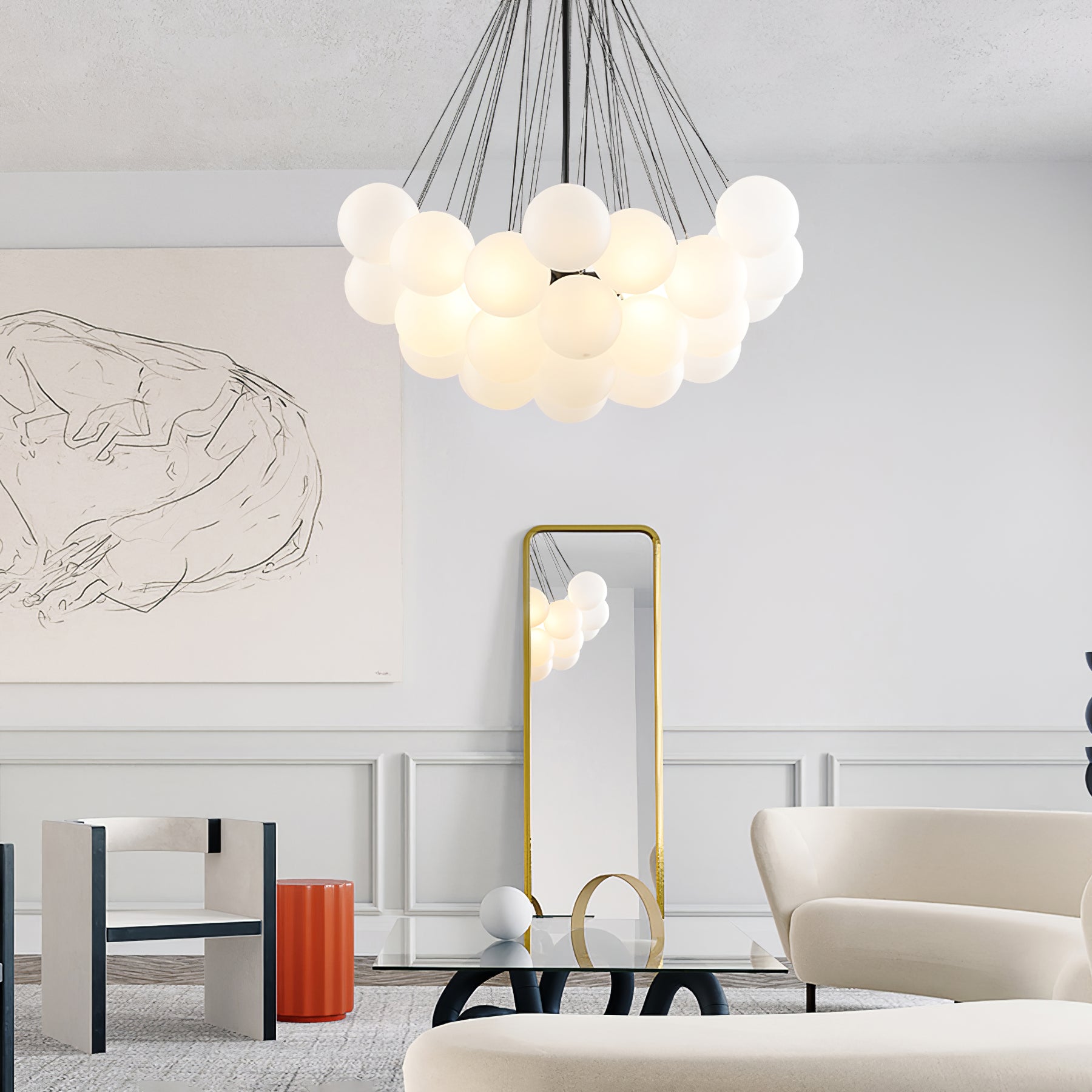 Elegant Cloud Chandelier Lighting Fixture - Modern Ceiling Light for Living Room, Bedroom & Dining Room Decor