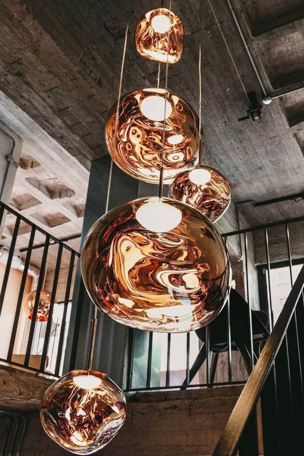 Modern Lava Pendant Lamp - Handcrafted Glass Ceiling Light Fixture for Dining Room, Kitchen Island & Bedroom Decor - Dimmable Hanging Light with Unique Volcanic Texture Design