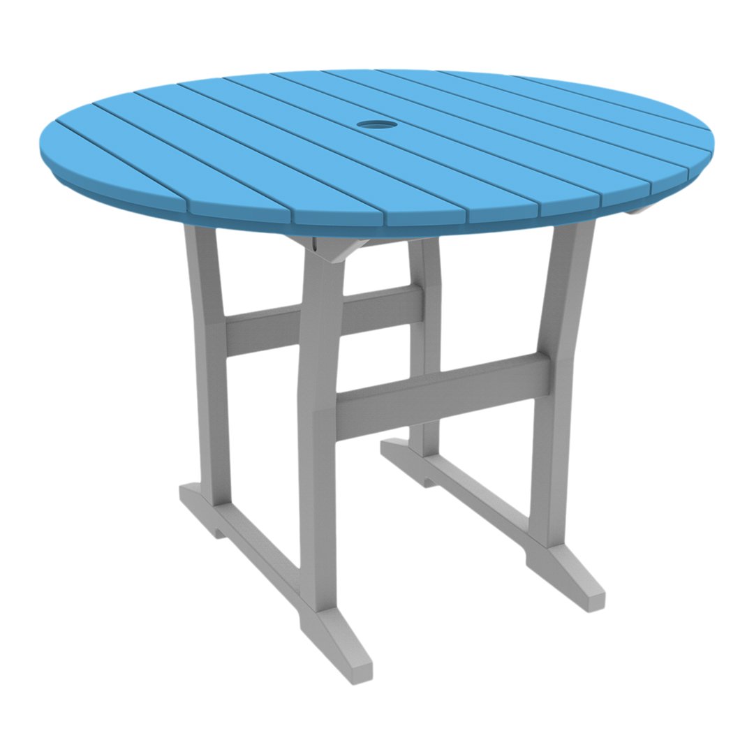 Coastline Cafe Round Dining Table - 36 Inch Modern Kitchen Table for Small Spaces, Breakfast Nook & Apartment - Perfect for Coffee Shops, Restaurants & Home Decor