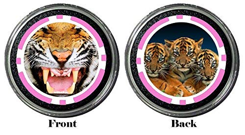 Premium Card Guard - Tiger Design Poker Chip & Card Protector for Texas Hold'em - Perfect for Casino Nights & Home Poker Games