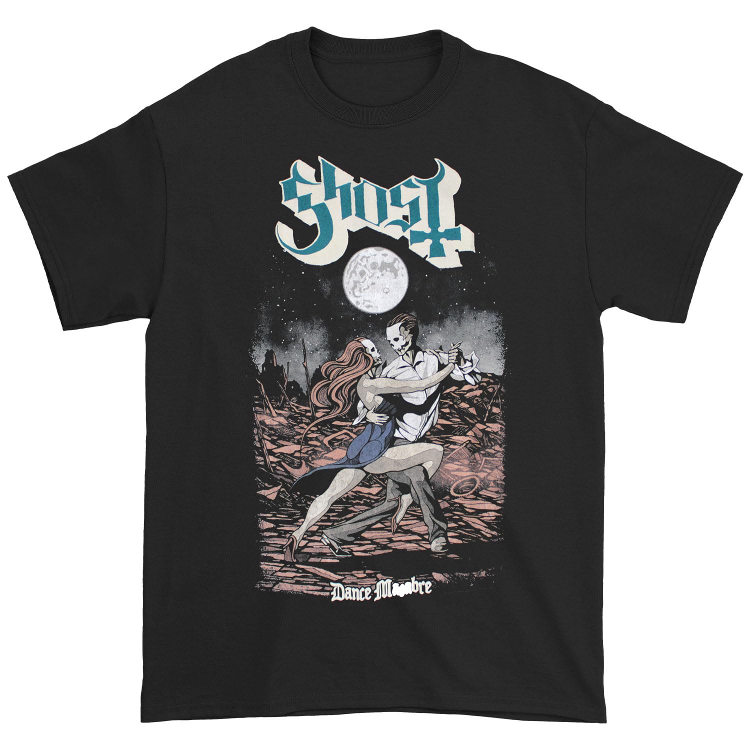 Ghost Dance Macabre Men's Slim Fit Black T-Shirt | Gothic Streetwear for Concerts & Halloween