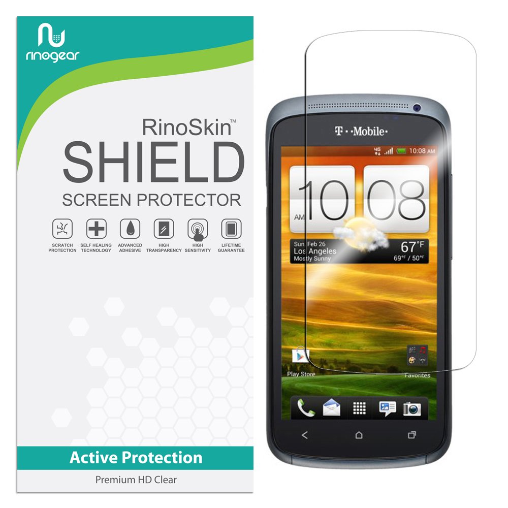 RinoGear HTC One S Screen Protector - Case Friendly, Flexible TPU Film with Full Coverage - Clear HD Protection for Daily Use & Travel