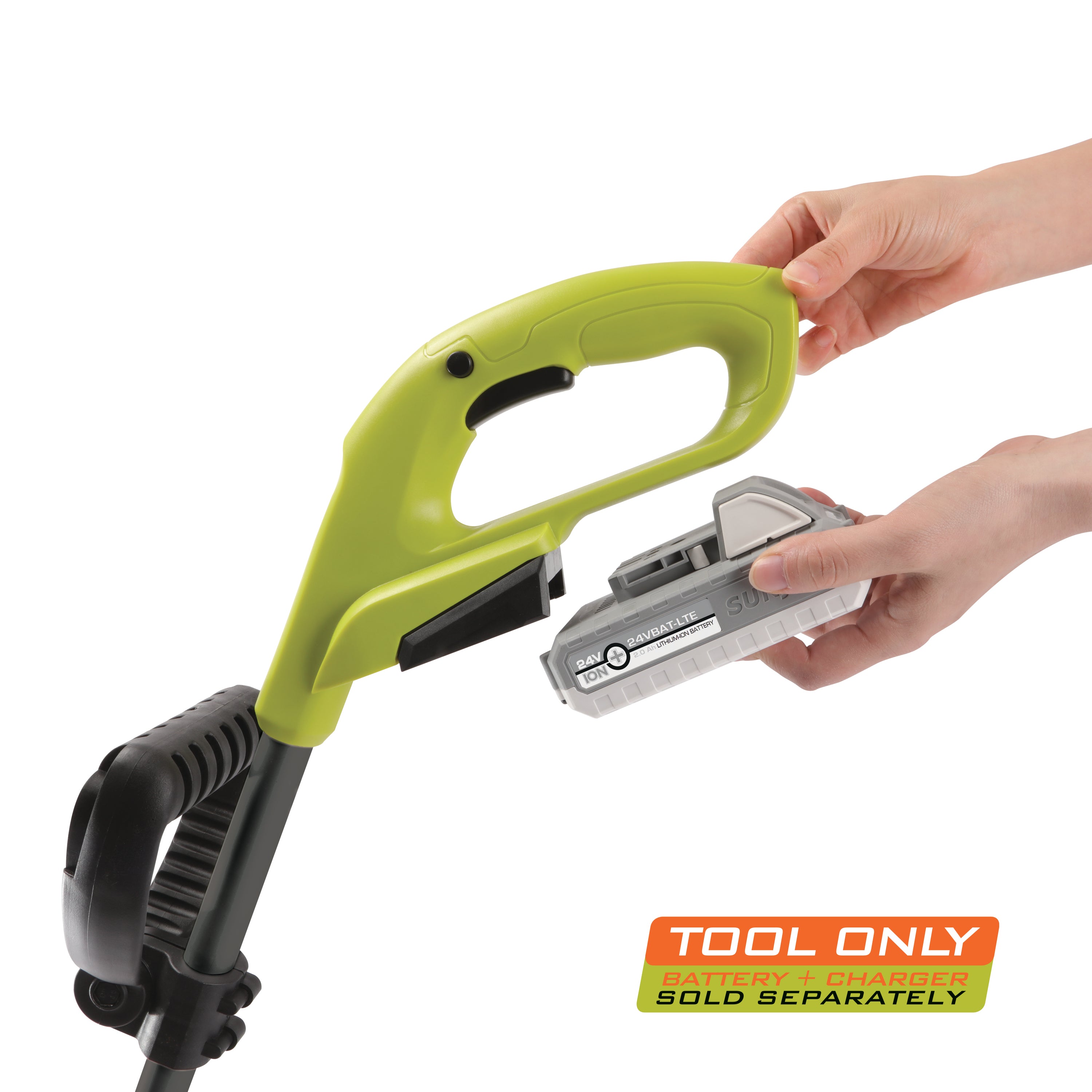 Sun Joe 24V GT10 CT 24 Volt IONMAX Cordless Lightweight Stringless Grass Trimmer | 10-Inch Cutting Width | Tool Only | Perfect for Lawn Edging & Yard Maintenance