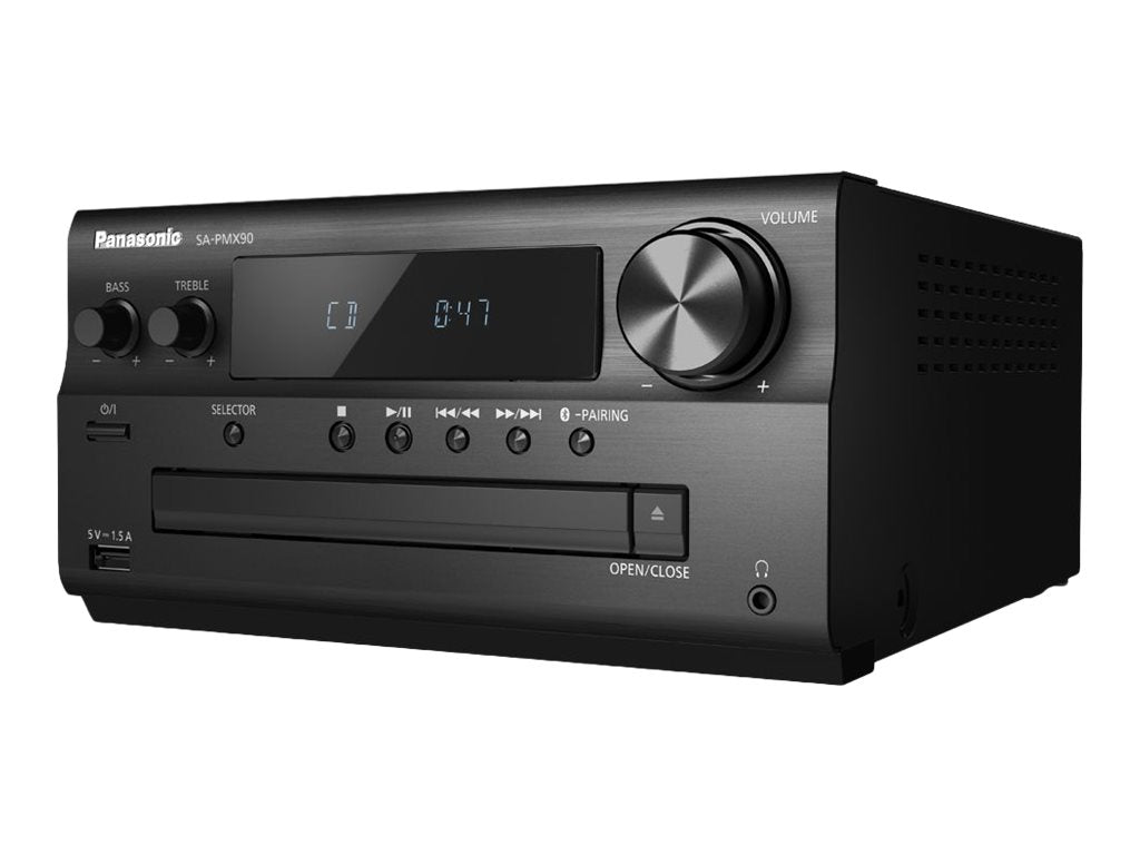 Panasonic SC-PMX90 Compact Stereo System with CD Player, Bluetooth, and USB - Perfect for Home, Office, and Small Spaces