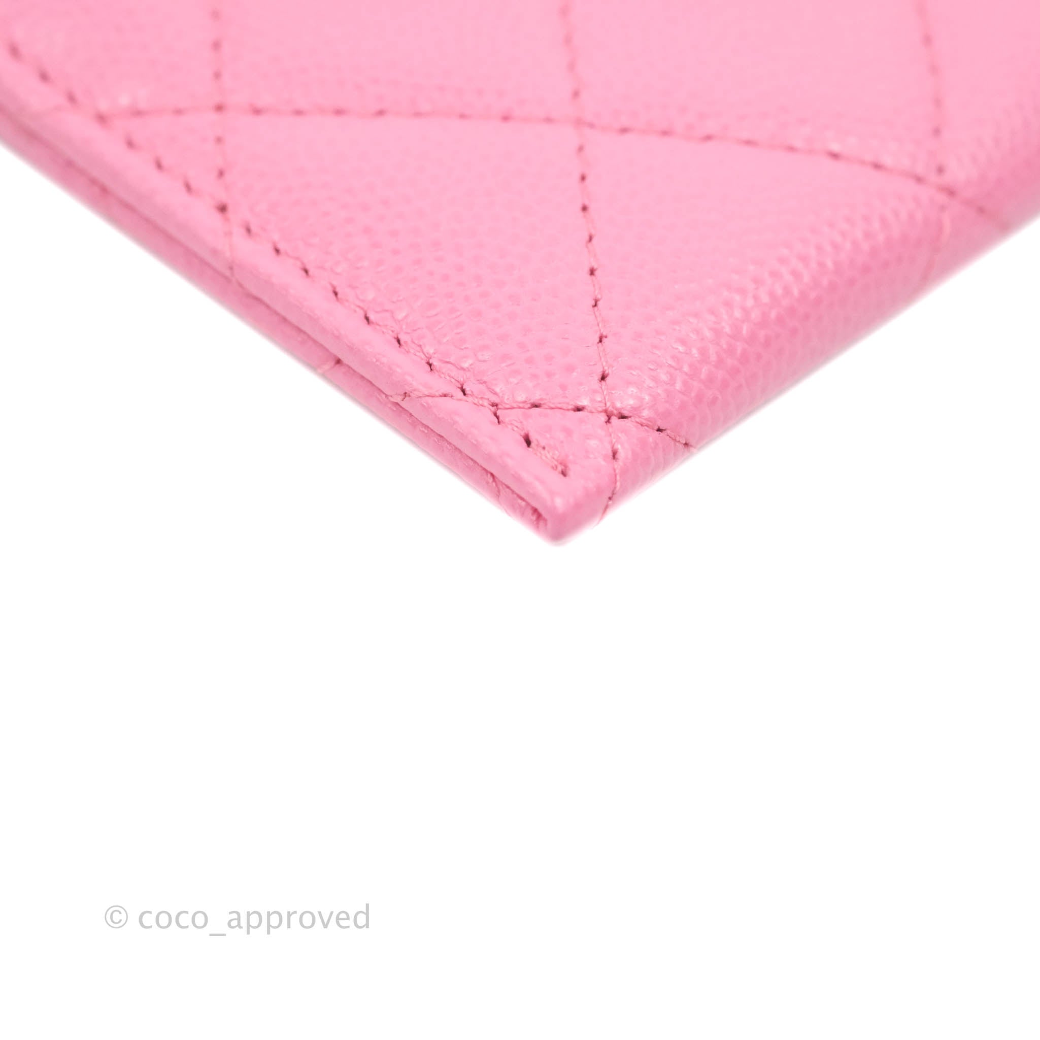 Chanel Classic Flat Card Holder in Pink Caviar Leather with Gold Hardware - Perfect for Everyday Use & Luxury Gift Giving