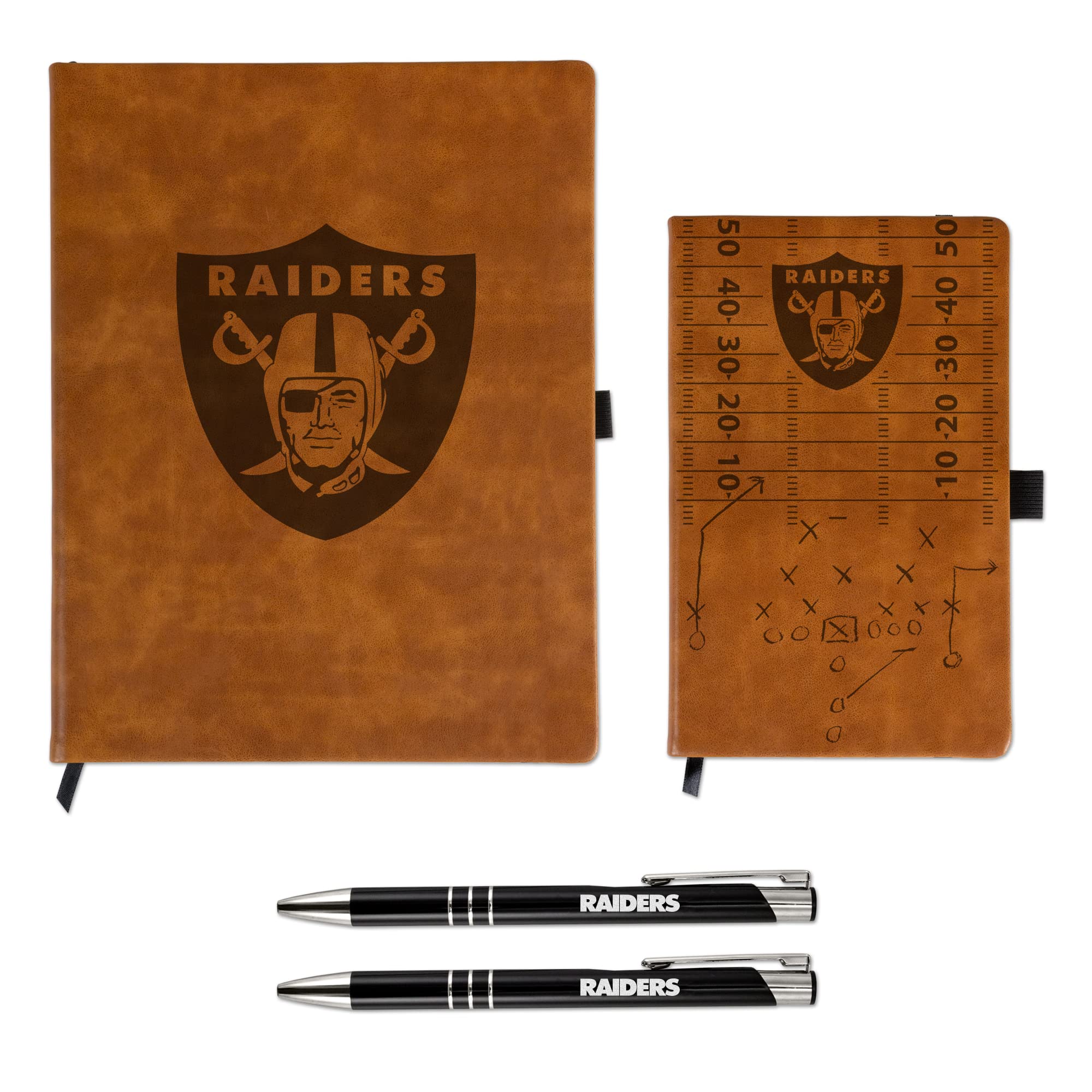 **Las Vegas Raiders NFL Football Gift Set - 2 Pens & 2 Notebooks for Fans, Office & School Supplies | Perfect for Gifts, Game Day & Work**