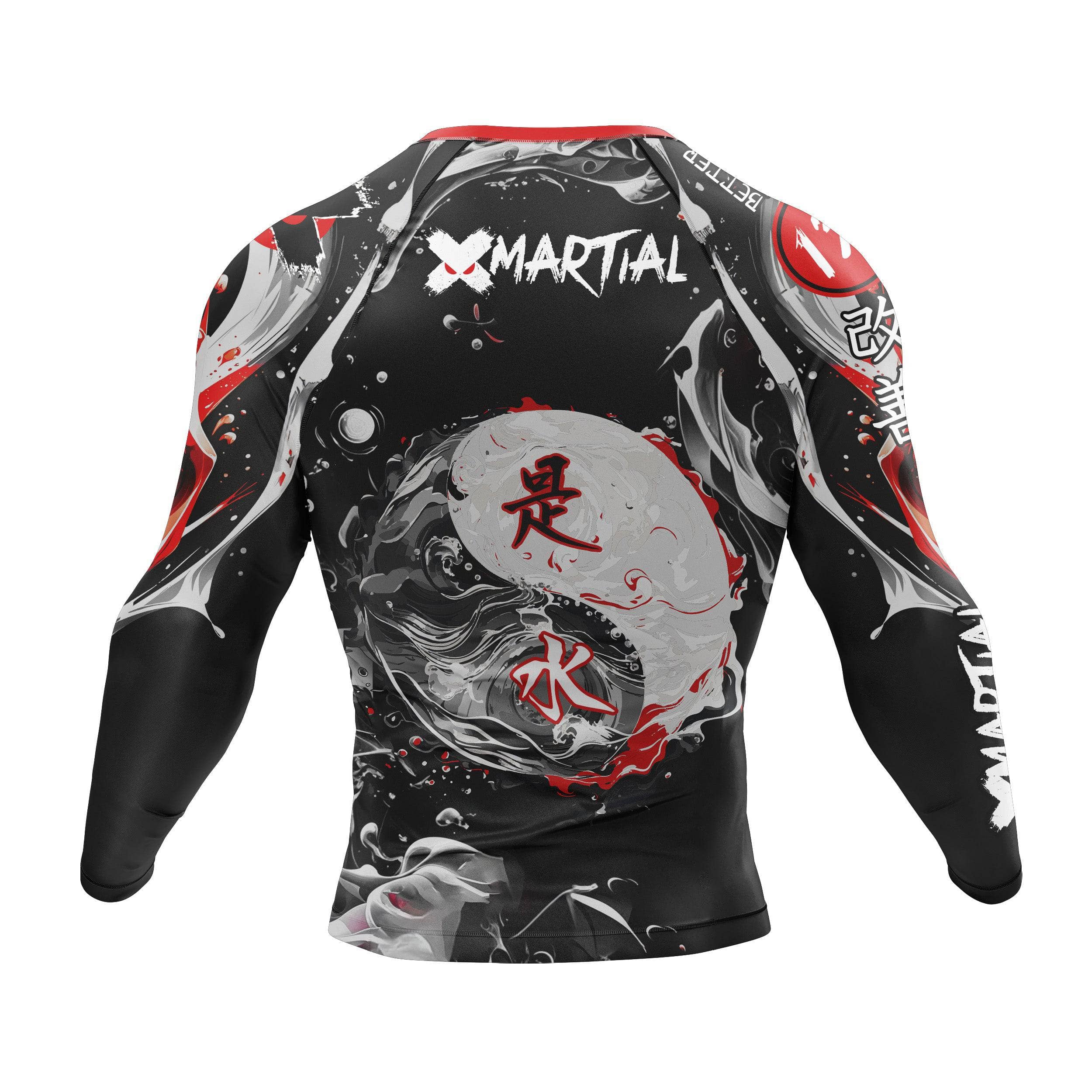 Yin Yang BJJ Rash Guard for Men & Women - Moisture Wicking Compression Shirt for Brazilian Jiu Jitsu, MMA & Grappling - Perfect for Training, Competition & Martial Arts