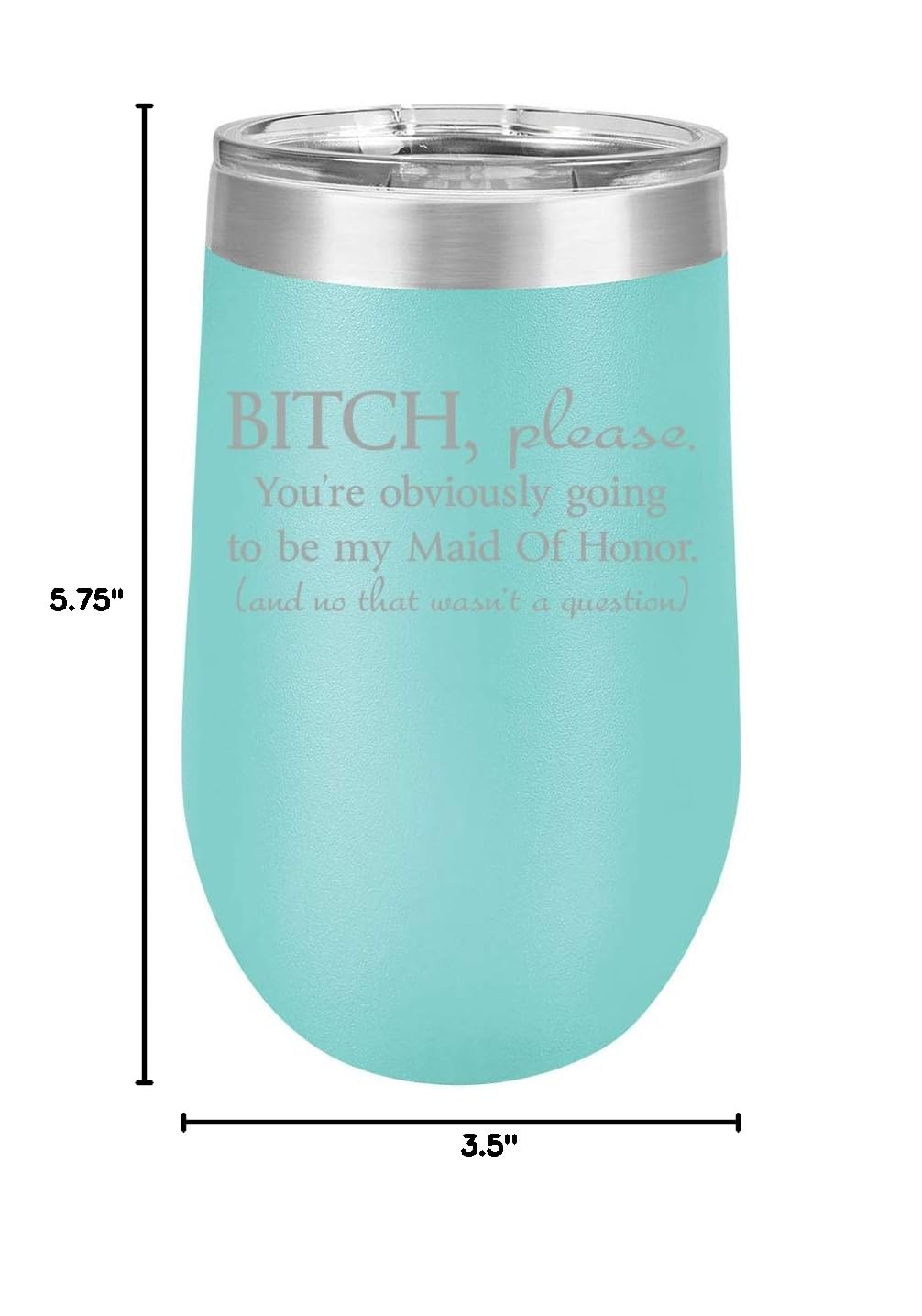 16 oz Double Wall Vacuum Insulated Stainless Steel Wine Tumbler - Stemless Coffee Travel Mug with Lid & Leakproof Design - 