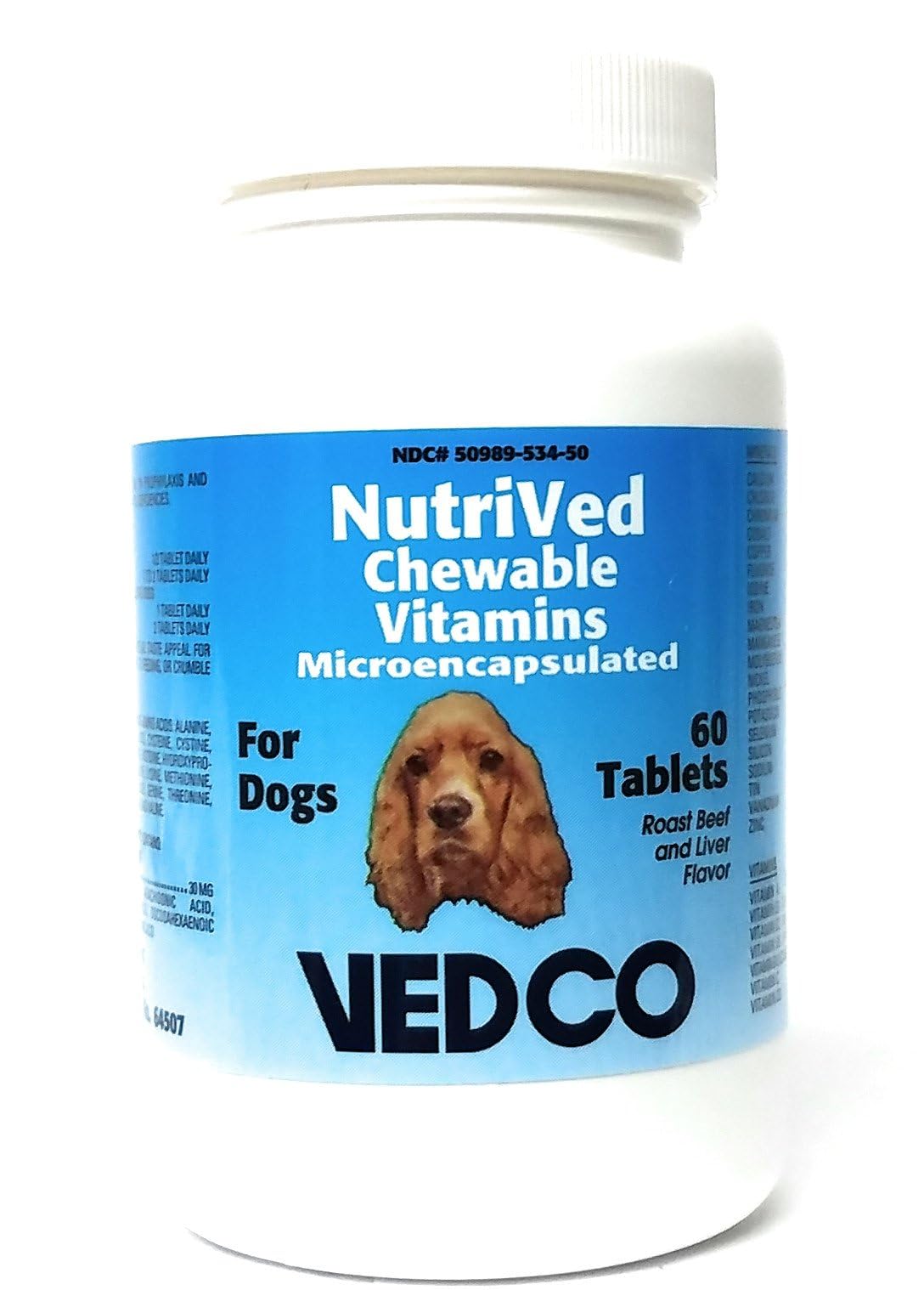 Vedco NutriVed Chewable Dog Vitamins - 60 Tablets for Joint Health & Immune Support - Delicious Chicken Flavor for Daily Supplement - Perfect for Small, Medium & Large Breed Dogs