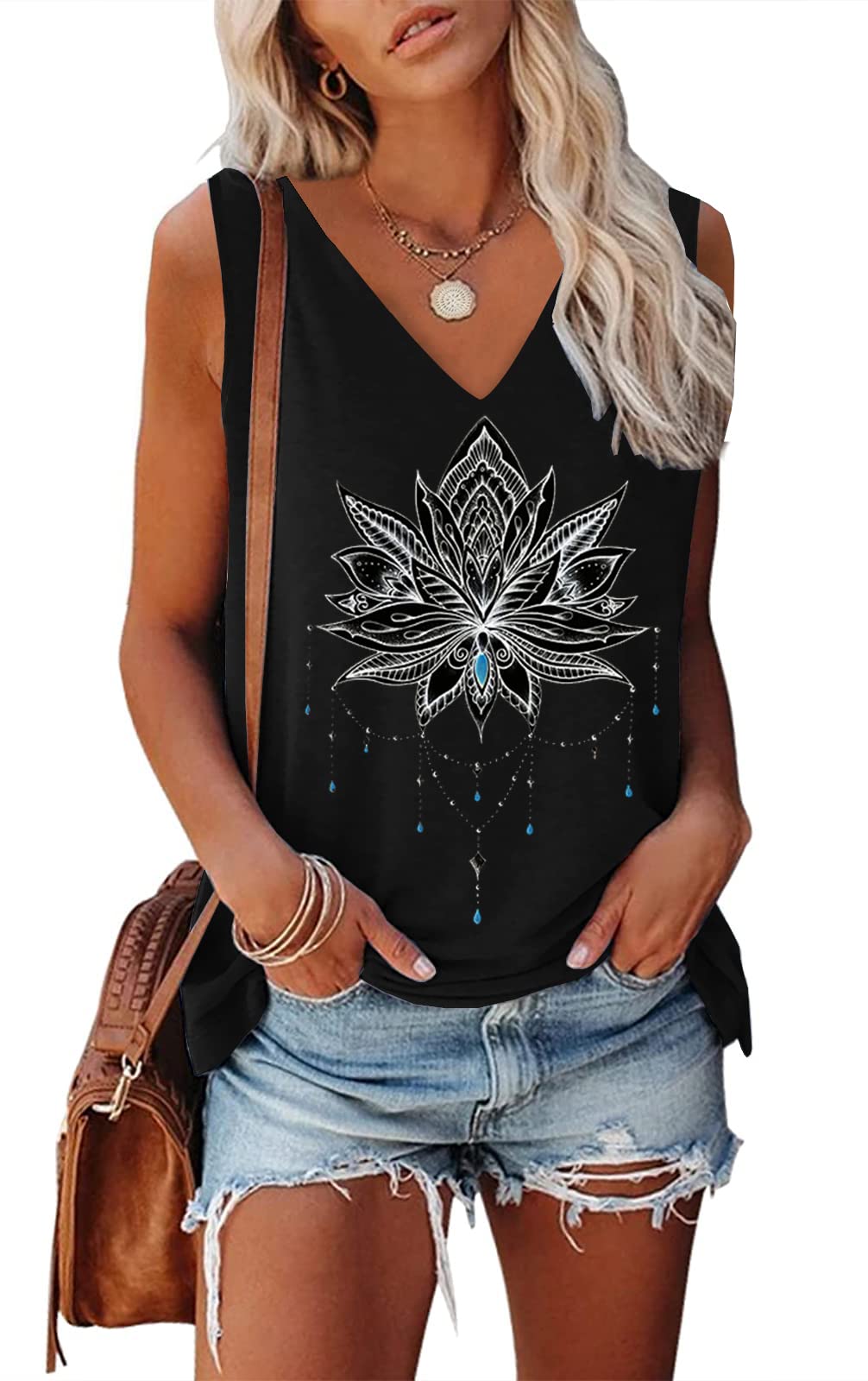 Women's Sleeveless Yoga Tank Tops - Breathable Loose Fit Athletic Shirts for Running, Workout & Summer Activities | Gym, Beach & Casual Wear