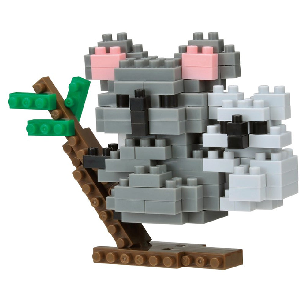 Nanoblock Koala and Baby Koala Building Blocks Set - Fun DIY Model Kit for Kids & Adults, Perfect for Home Decor, Gifts, and Educational Play