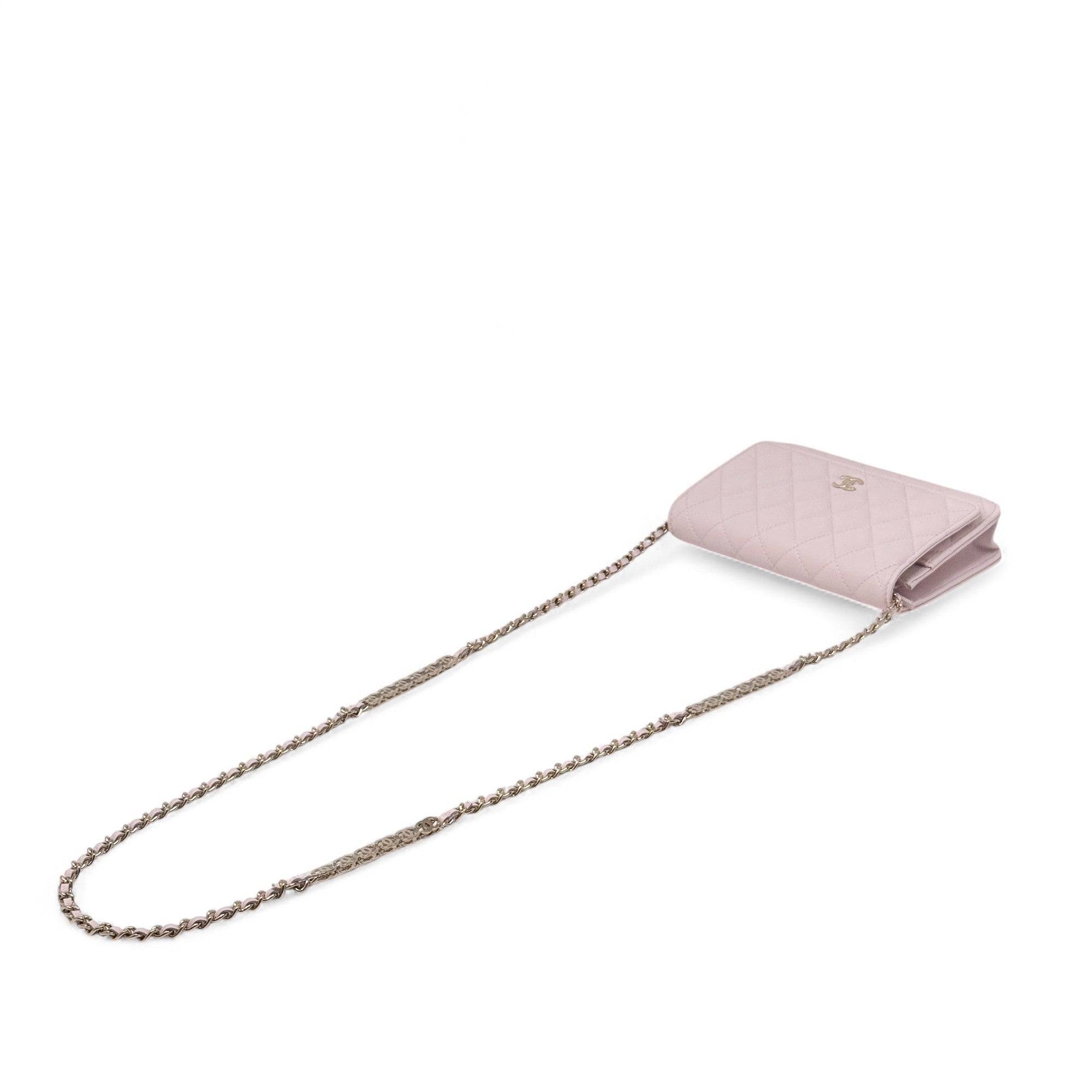 Chanel Pink Quilted Caviar Leather Wallet On Chain Crossbody Bag for Women - Perfect for Parties, Date Nights & Everyday Use