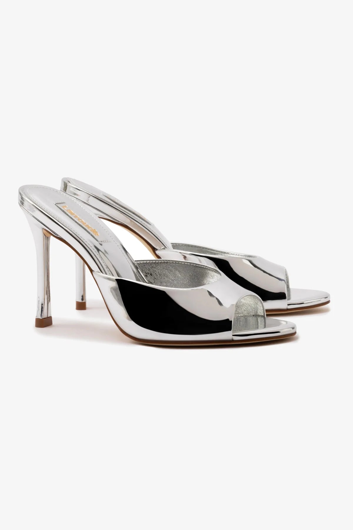 Jasmine Hi Mule Shoes in Silver Specchio - Stylish Women's Platform Sandals for Summer Outfits, Parties & Casual Wear