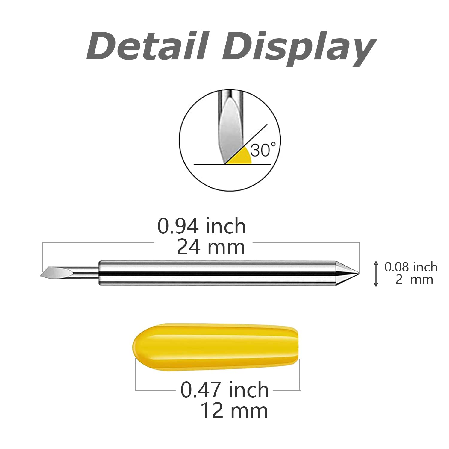 60-Pack 30 Degree Fine Point Replacement Blades for Cricut Explore Air/Air 2/Air 3/Maker/Maker 3 - Compatible Vinyl Cutting Machine Blades for DIY Crafts, Scrapbooking & Home Decor Projects