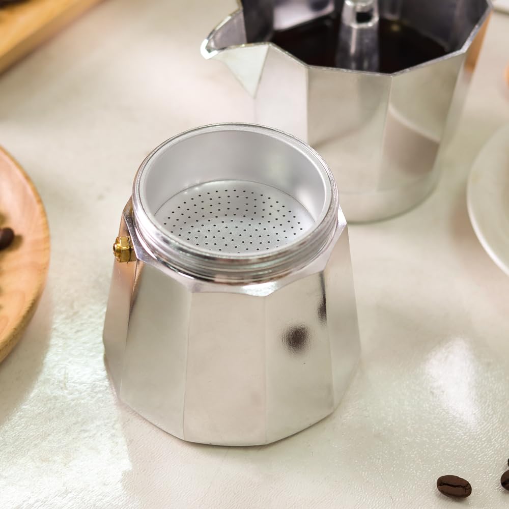 Wedrink Moka Pot Funnel Filter Replacement for 3-Cup Aluminum Espresso Maker - Compatible with Stovetop Coffee Makers | Perfect for Home Brewing & Camping Coffee