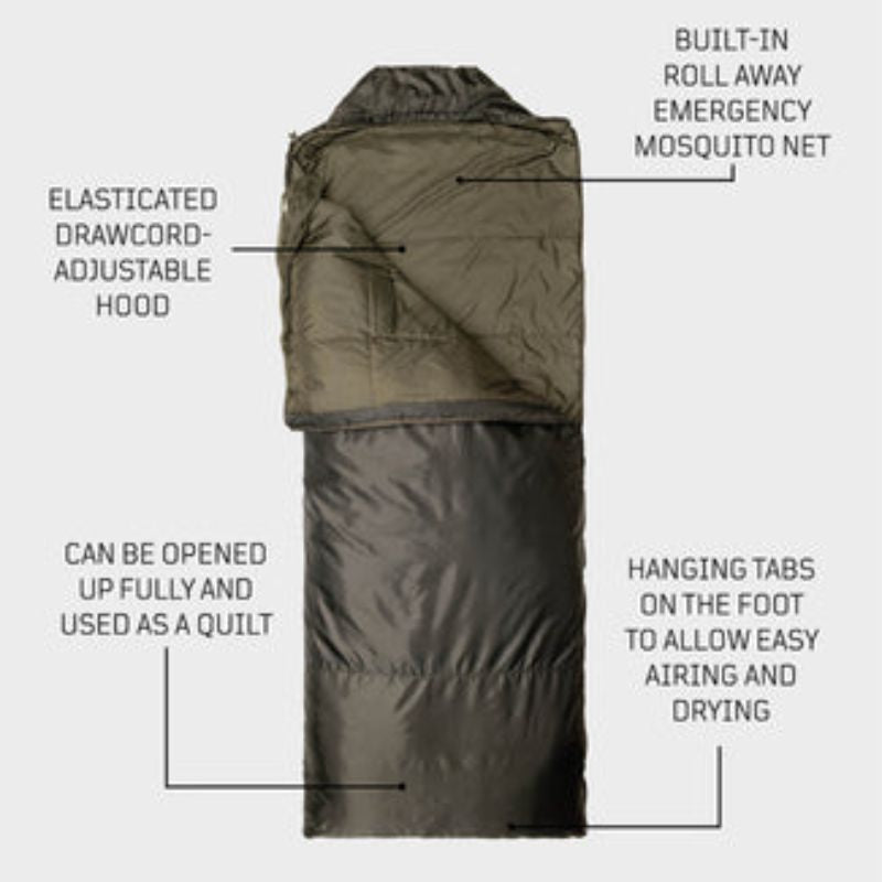 Snugpak Jungle Bag - Lightweight & Waterproof Sleeping Bag for Camping, Hiking & Backpacking - Perfect for Outdoor Adventures & Survival Gear