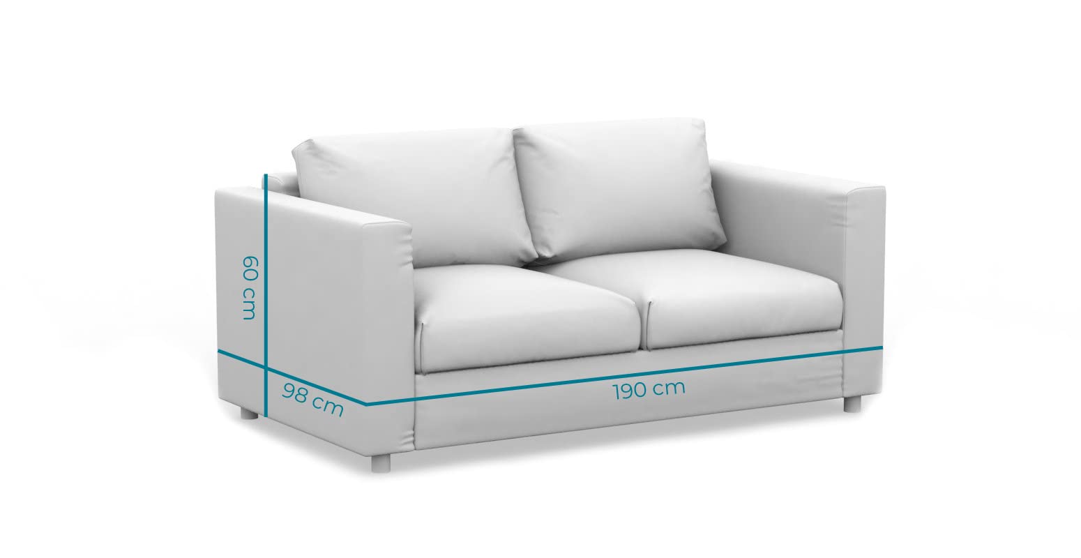 Premium Handmade Sofa Slipcover Replacement for IKEA VIMLE 2-Seat Sofa Bed (140cm Mattress) - Heavy Duty Green Stretch Fabric - Living Room Furniture Protector for Pets, Kids & Daily Use