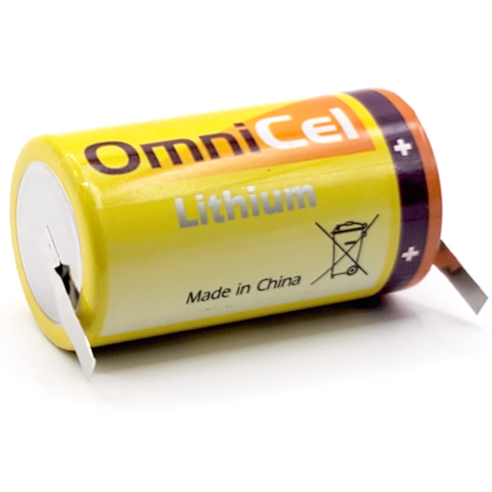 ER34615 3.6V 19Ah D High Energy Lithium Battery with Tabs - For Automatic Meter Systems, Signal Lamps, Computer RAM, CMOS Circuits, Radio Communication & More | Long-Lasting Power for Industrial & Electronic Devices