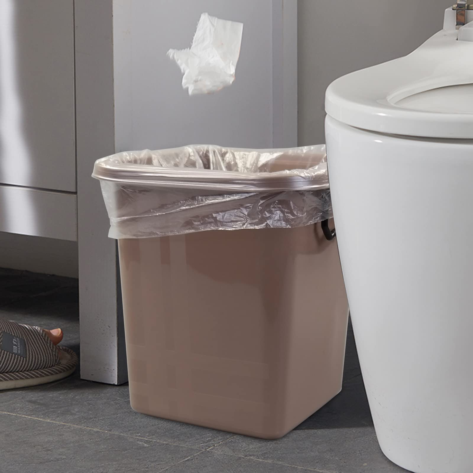 4 Gallon Clear Trash Bags - 1500 Count (15 Rolls) | Heavy Duty Bathroom Garbage Bags for Waste Disposal | Perfect for Home, Office & Commercial Use
