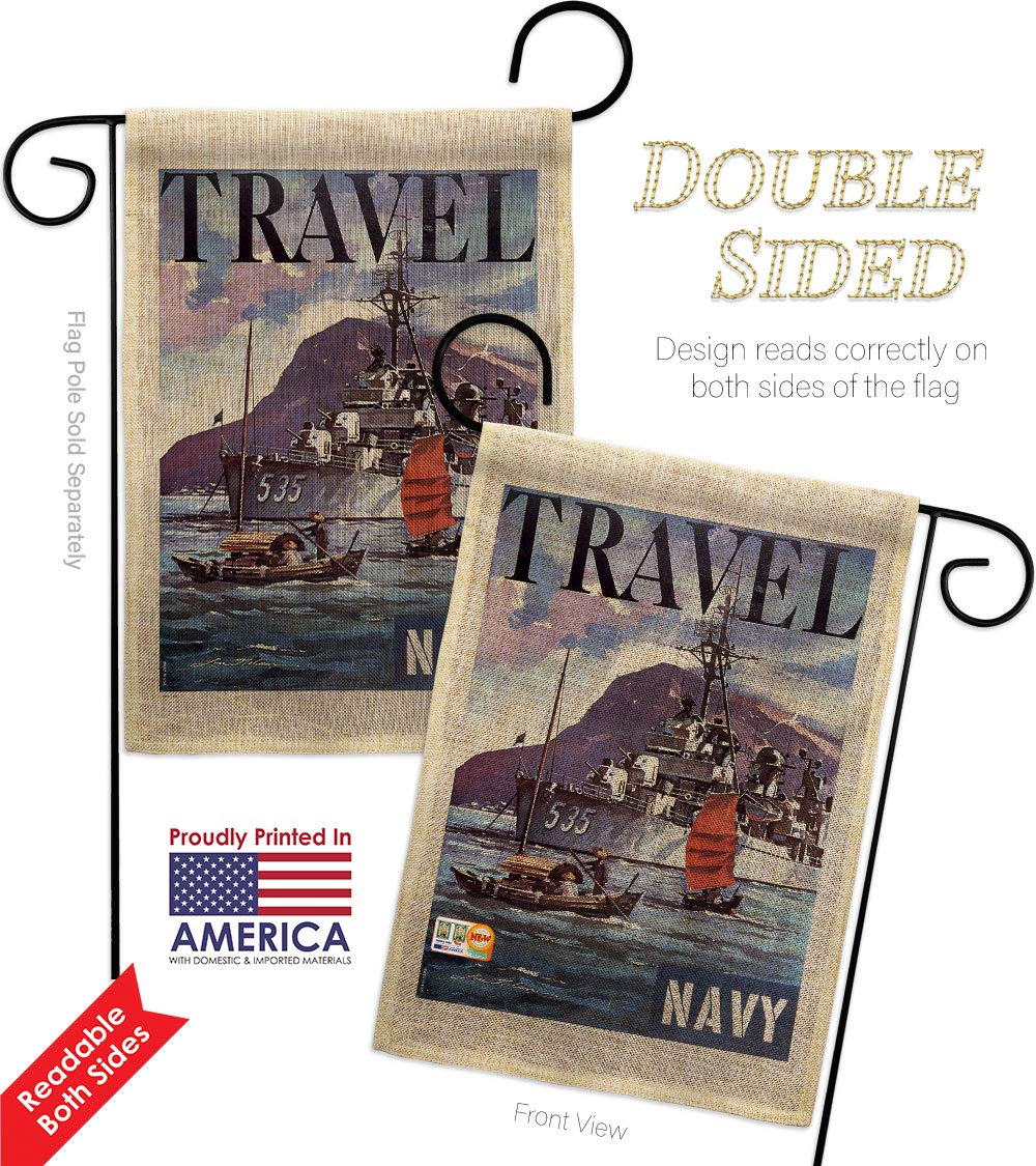 US Navy Seabee Garden House Flags Kit - Double-Sided 28x40 Inch Military Yard Banner - Patriotic Armed Forces Decorative Gift for Veterans & Retirees - Made in USA | Perfect for Memorial Day, Veterans Day & Front Yard Displays