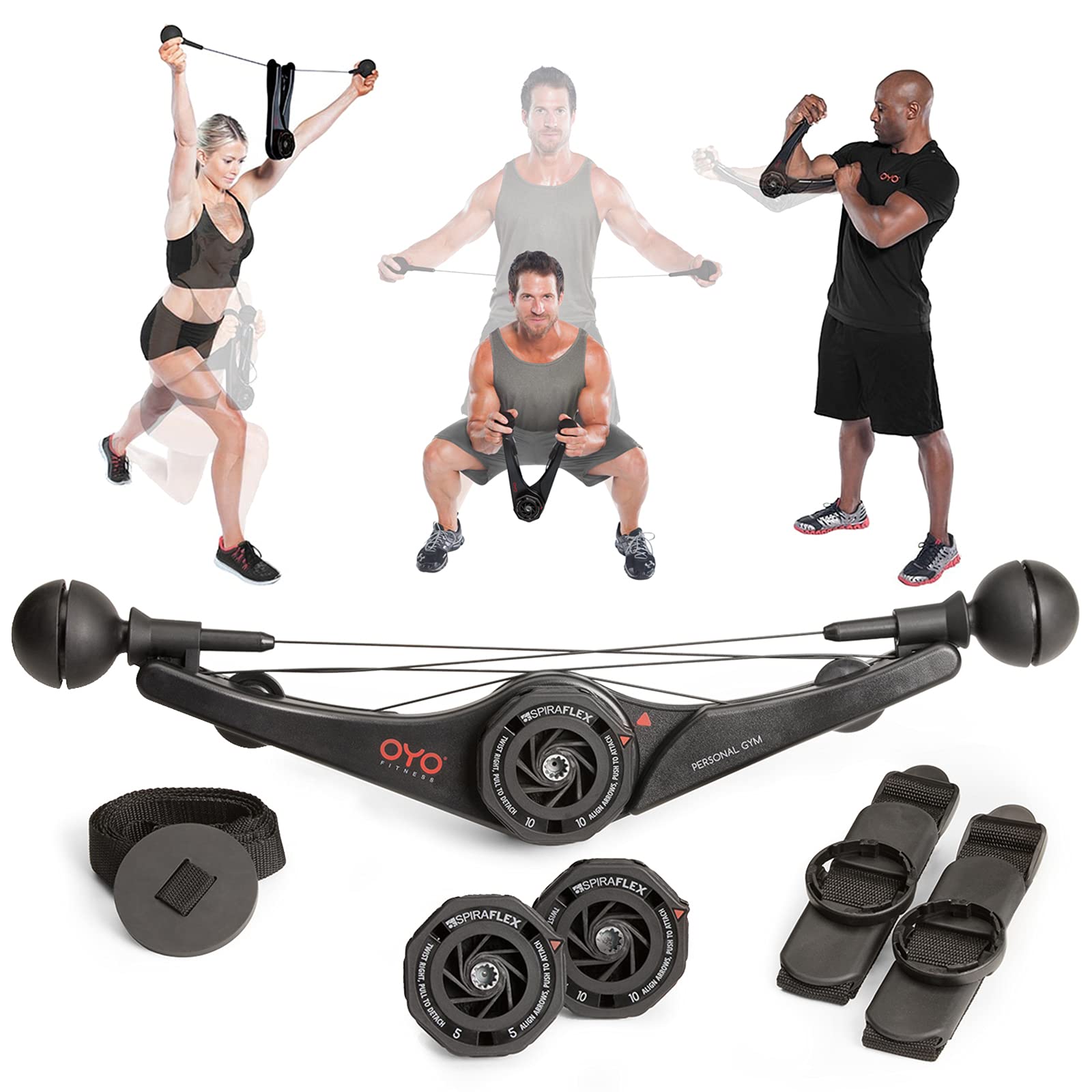 OYO Personal Gym - Full Body Portable Gym with NASA SpiraFlex Resistance Technology - Perfect for Home, Office & Travel Workouts - Compact Fitness Equipment for Strength Training Anywhere