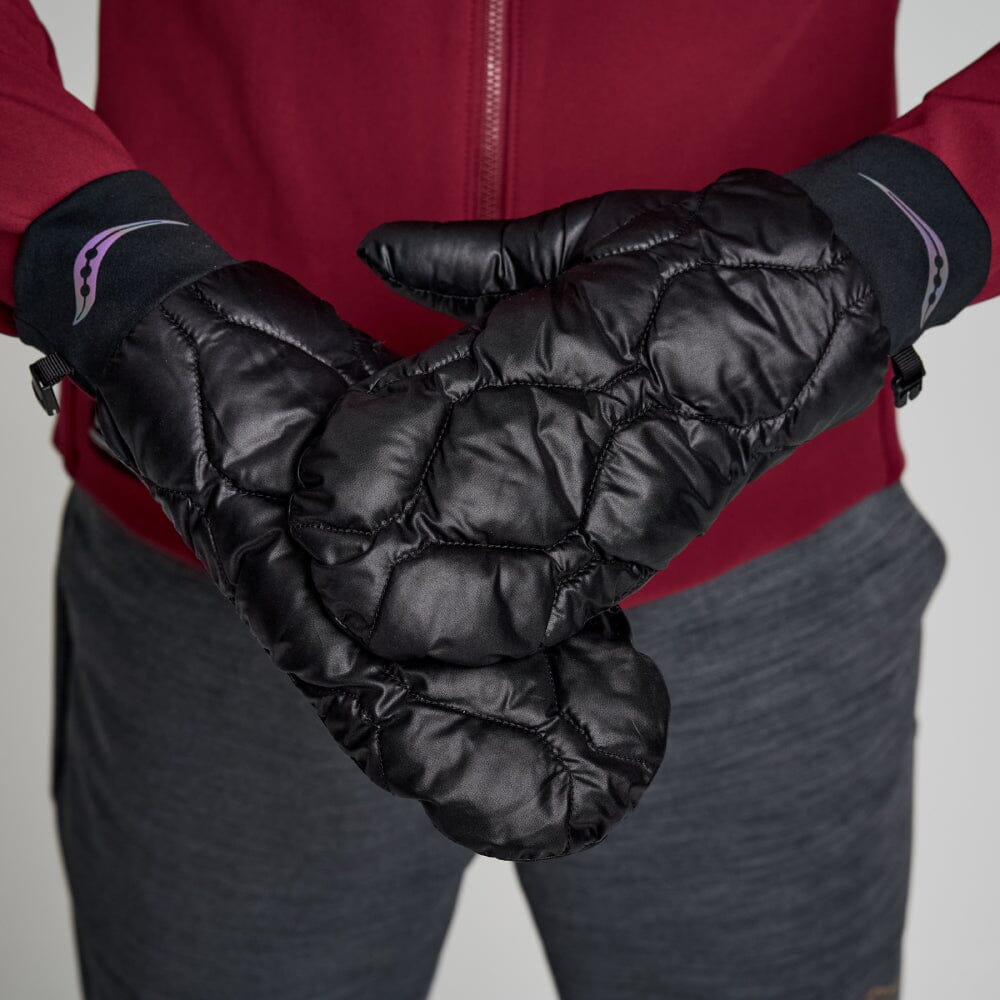 Saucony Oysterpuff Mitt - Winter Running Gloves for Men & Women, Thermal Insulated Windproof Touchscreen Gloves for Jogging, Hiking, Skiing & Outdoor Sports