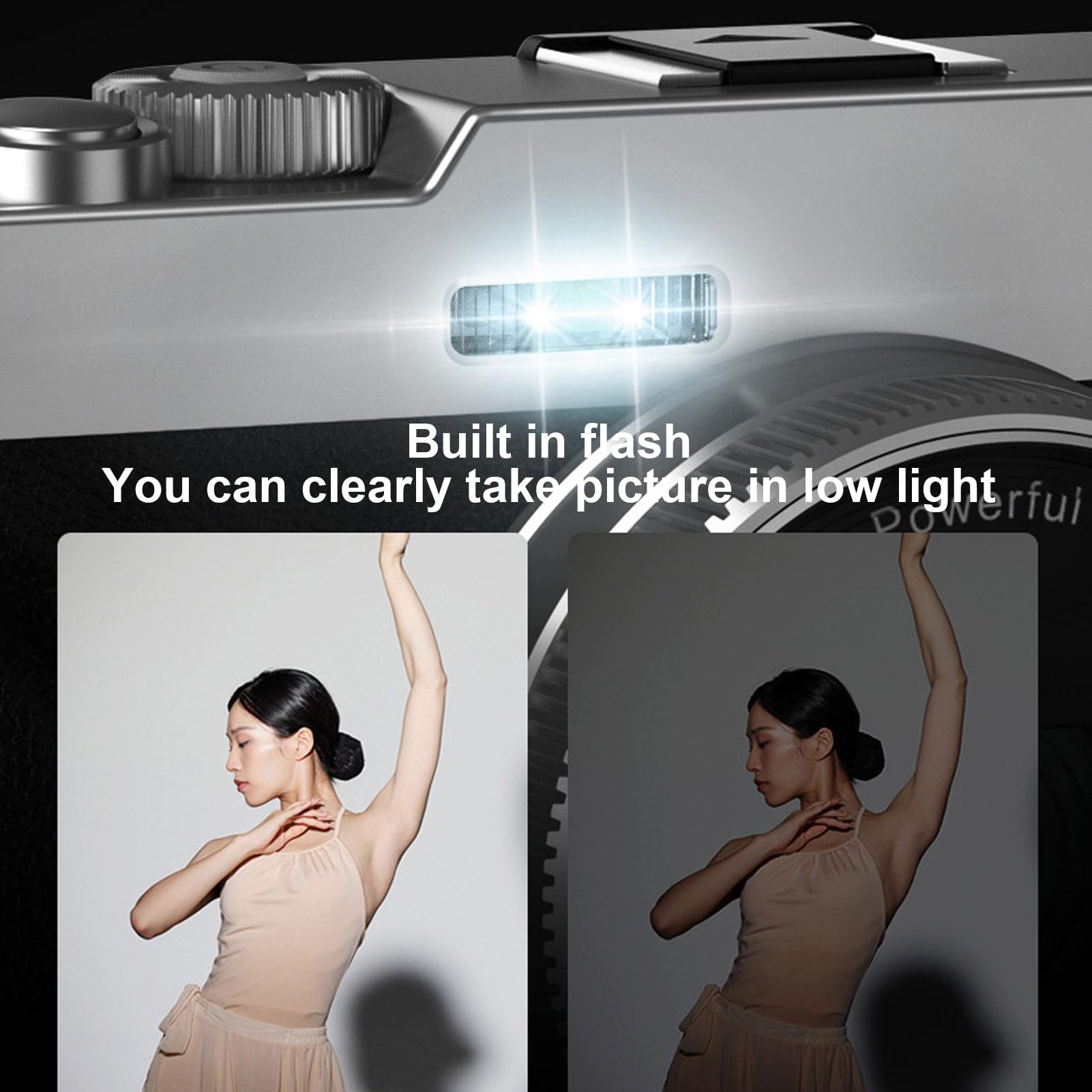 4K 48MP Digital Camera with 16X Zoom for Travel & Video Calls