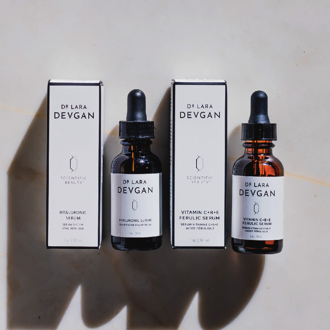 Hydrate + Glow Duo Set - Vitamin C Serum & Hyaluronic Acid Moisturizer for Brightening & Hydrating Skin | Perfect for Daily Skincare Routine & Nighttime Use