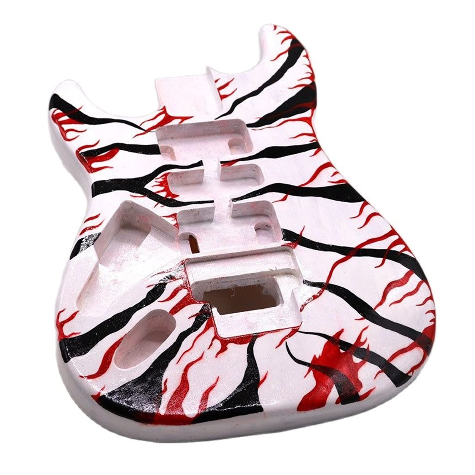 Left-Handed Unfinished Poplar Wood ST Electric Guitar Body for DIY Custom Painting - Perfect for Handcrafted Guitar Projects & Unique Instrument Customization
