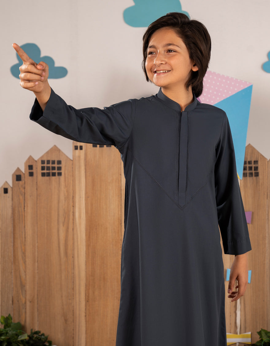 Premium Blended Teal Blue Jubba by J. Junaid Jamshed - Elegant Islamic Abaya for Women - Perfect for Eid, Ramadan & Special Occasions
