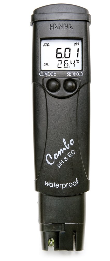 Hanna Instruments HI 98130 Waterproof pH Conductivity TDS Meter with ATC - High Range Water Quality Tester for Pools, Aquariums & Hydroponics