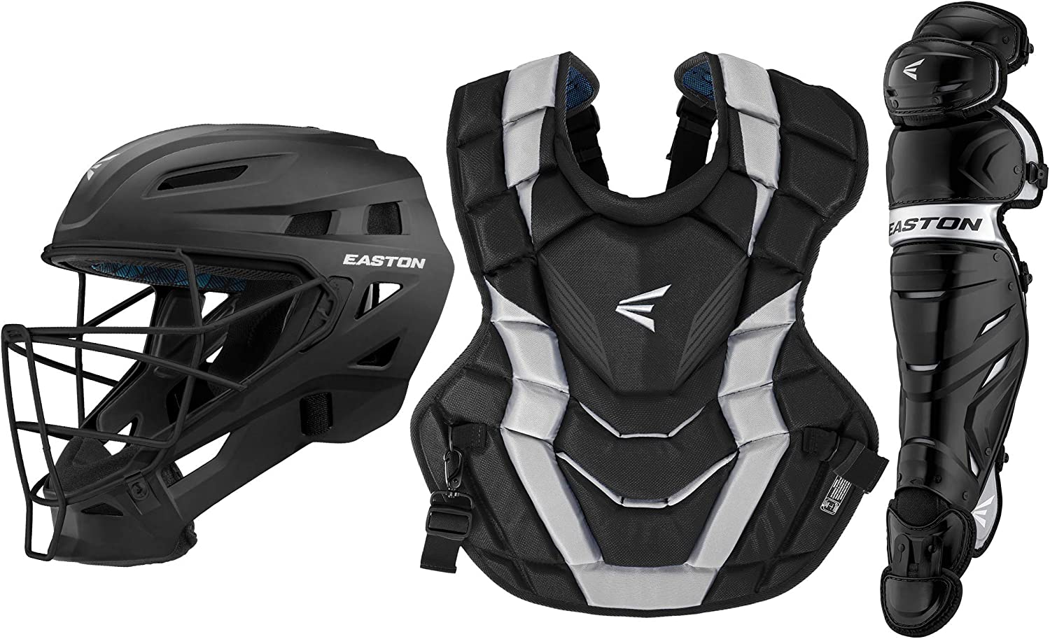 Easton Elite X Adult NOCSAE Certified Catcher's Kit - Baseball & Softball Protective Gear for Catchers - Perfect for Games, Practice & Training Sessions