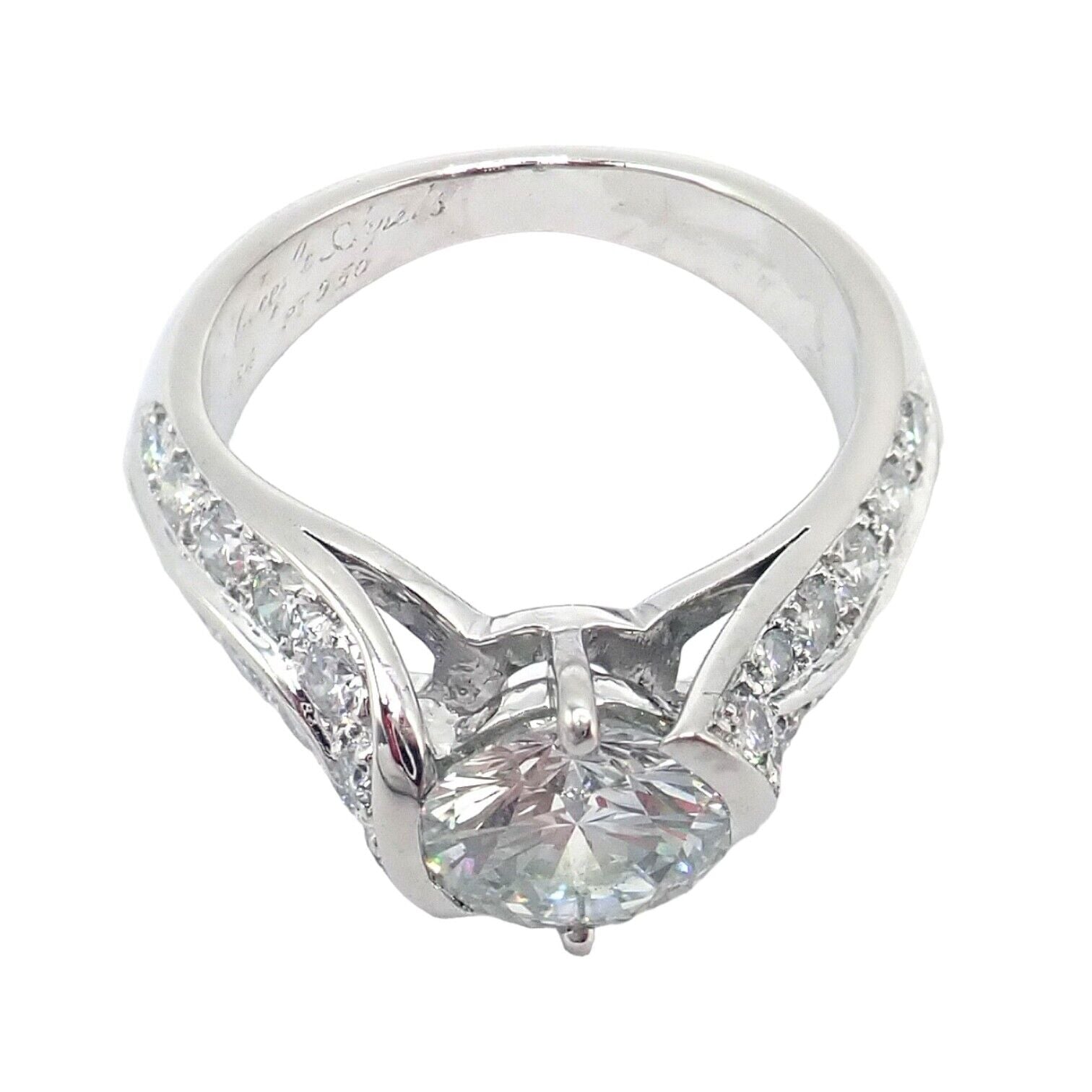 Authentic Van Cleef & Arpels Platinum 1.88ct VVS1 E Diamond Engagement Ring with GIA Certificate - Perfect for Proposals, Anniversaries & Special Occasions
