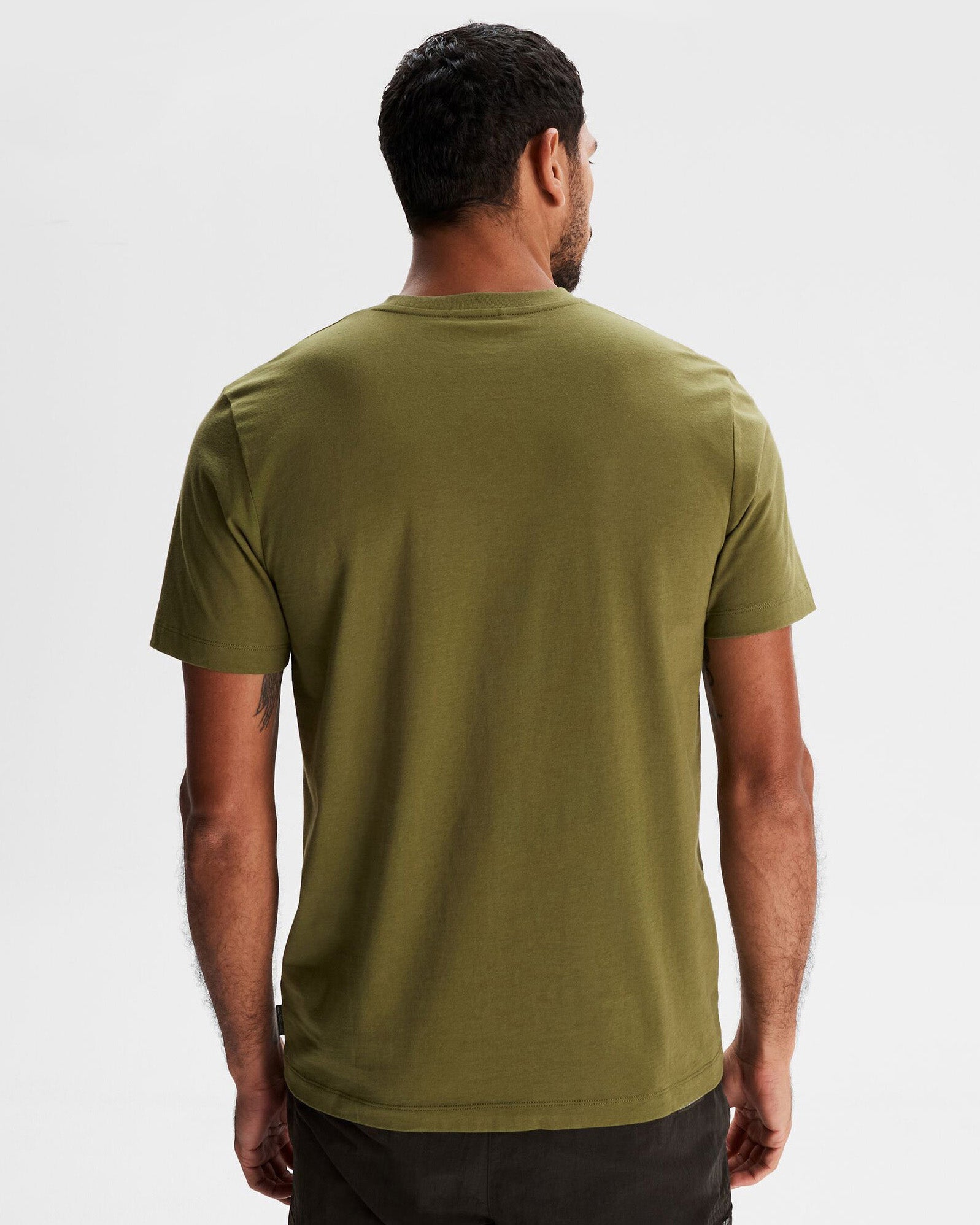 Men's Kathmandu Logo 70's Vintage Organic Cotton T-Shirt - Dark Fern Green for Casual Wear & Outdoor Adventures