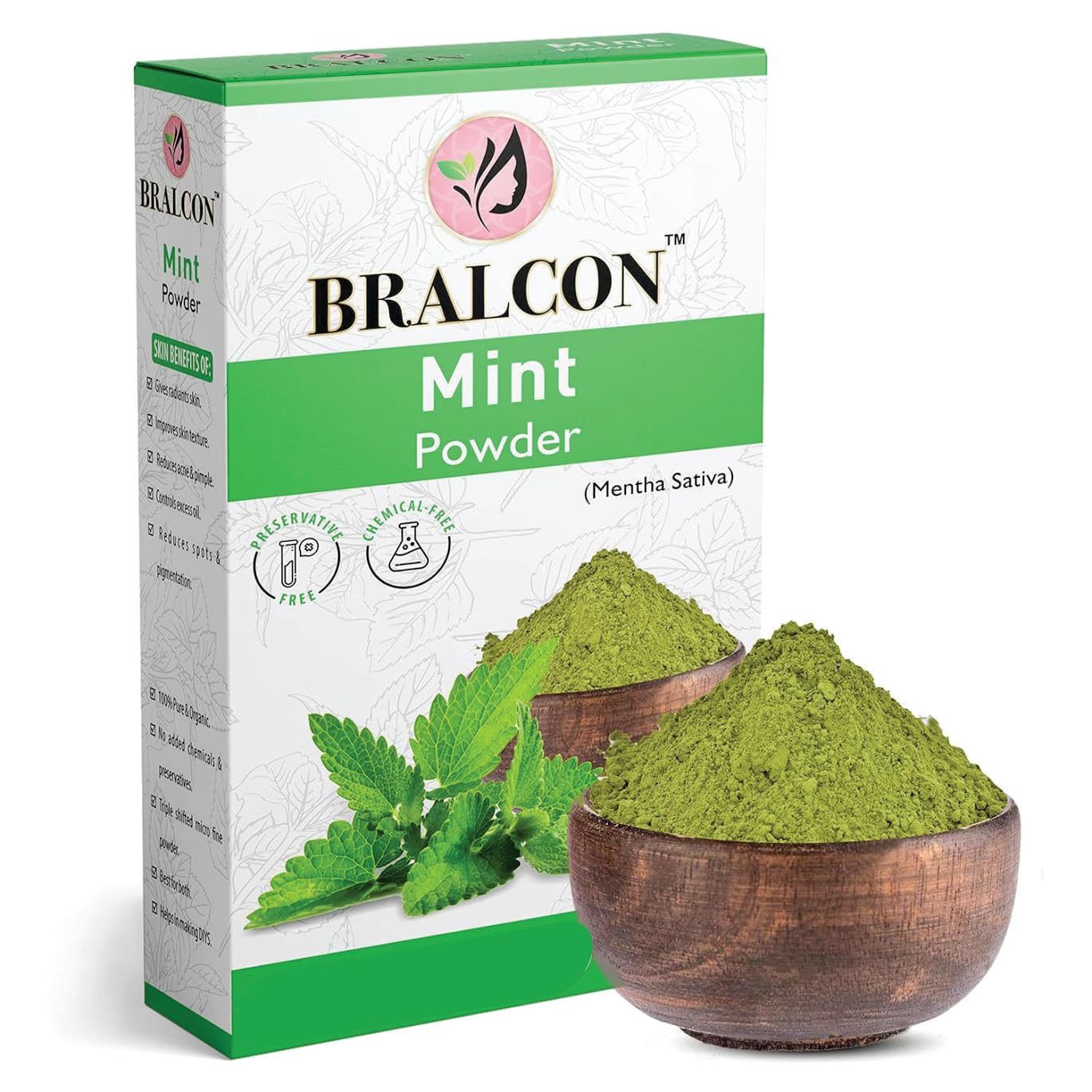 Organic Pomegranate Peel Powder & Mint Powder Combo - 200g (100g x 2) | Natural Skin Care & Hair Care | Face Mask, DIY Beauty Recipes, Detox & Glow Boost | Perfect for Spa Day, Home Remedies & Ayurvedic Treatments