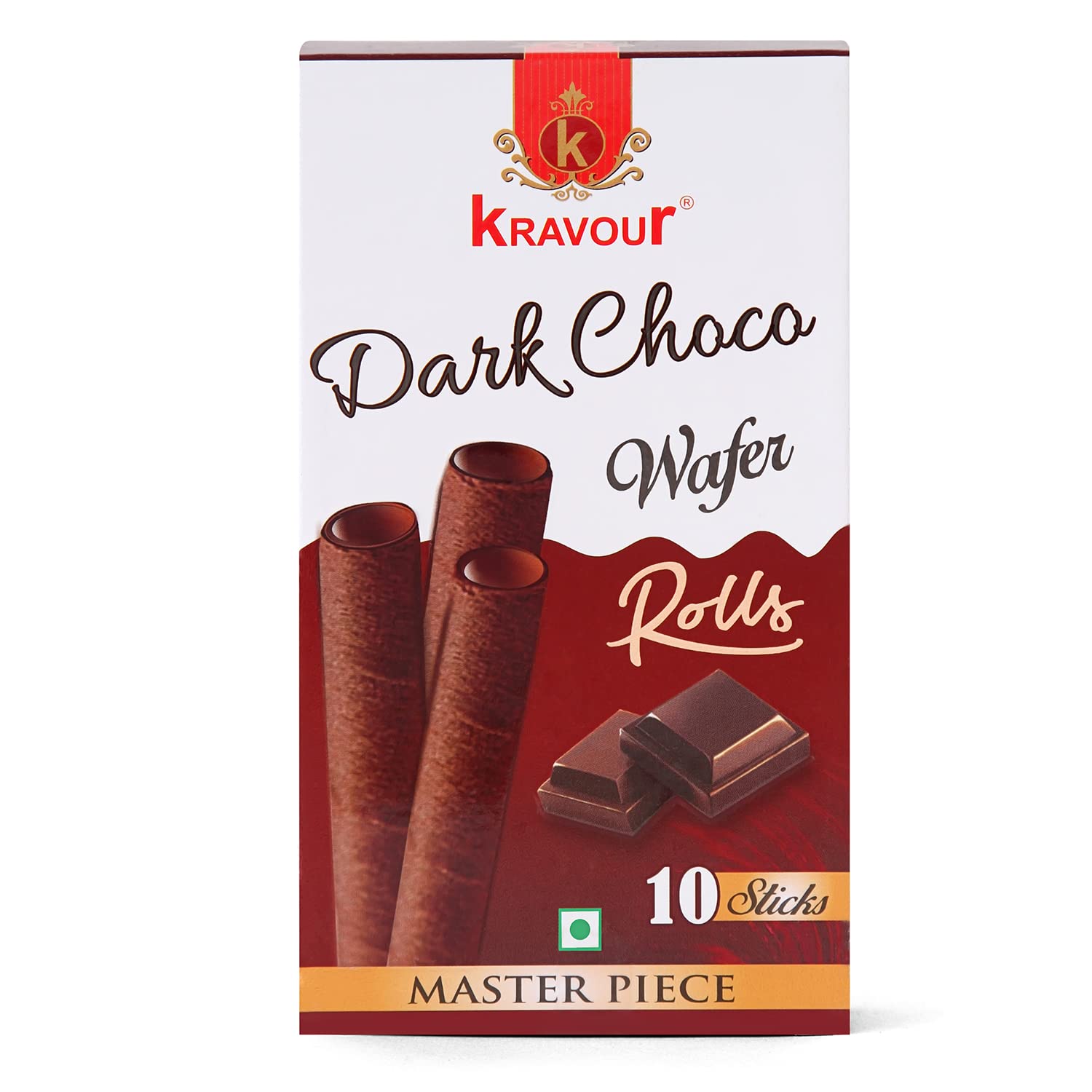 Kravour Wafer Rolls Combo Pack 400G - Chocolate, Dark Chocolate & Strawberry Flavors (100G Each) | Crispy Snacks for Parties, Gifts & Dessert Lovers