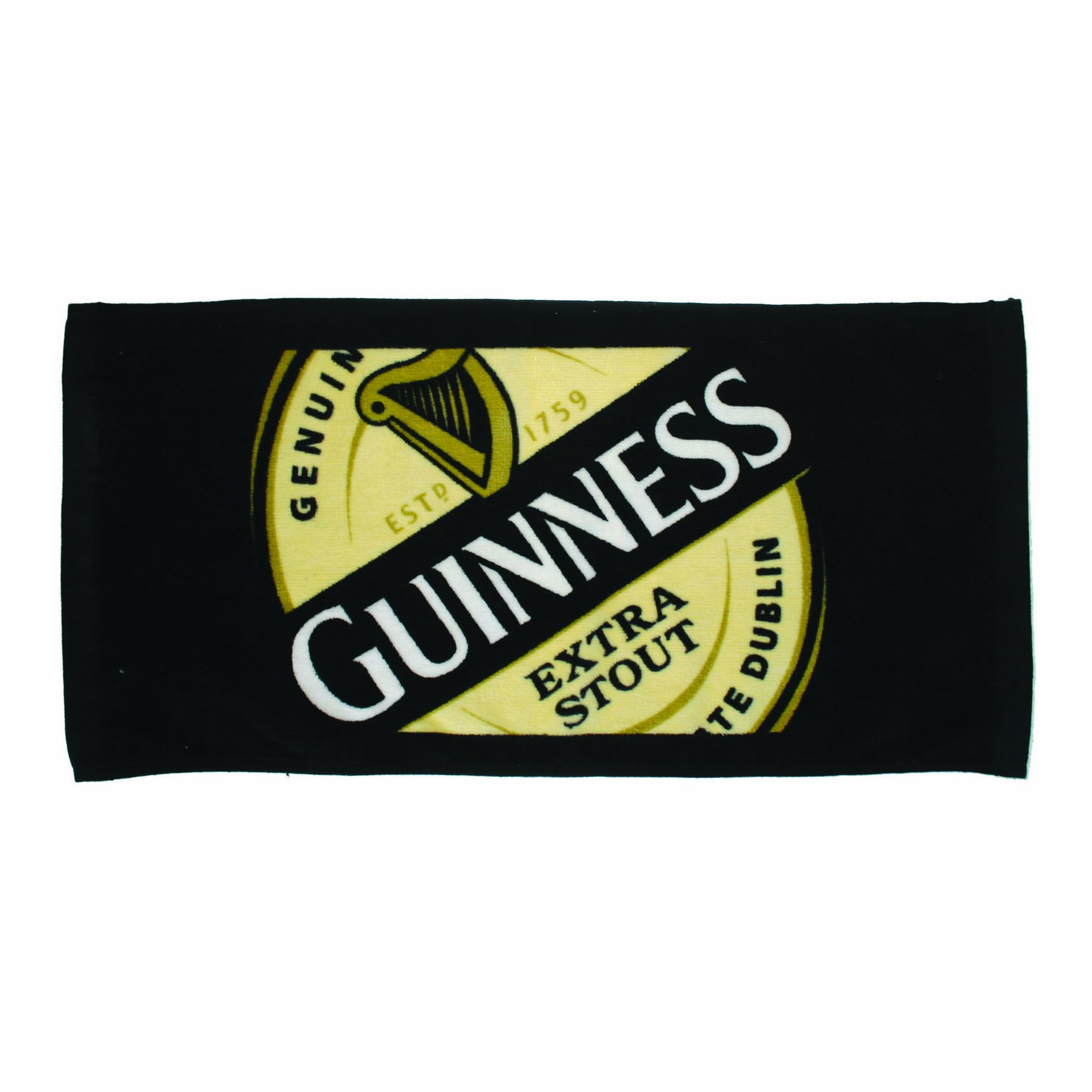 Guinness Official Bar Towel - Premium Cotton Black Hand Towel for Kitchen, Pub & Home Use | Perfect for Cleaning, Decor & Gifts