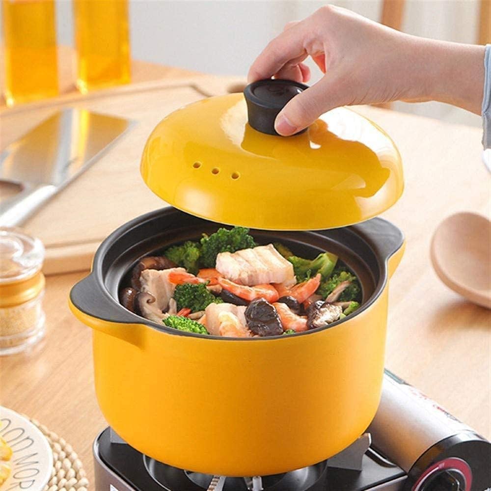 Premium Japanese-Style Clay Cooking Pot - 2.5L Ceramic Stockpot for Soup, Stew & Casserole | Orange Clay Cookware for Slow Cooking & Traditional Recipes | Perfect for Home Kitchens & Authentic Japanese Cuisine