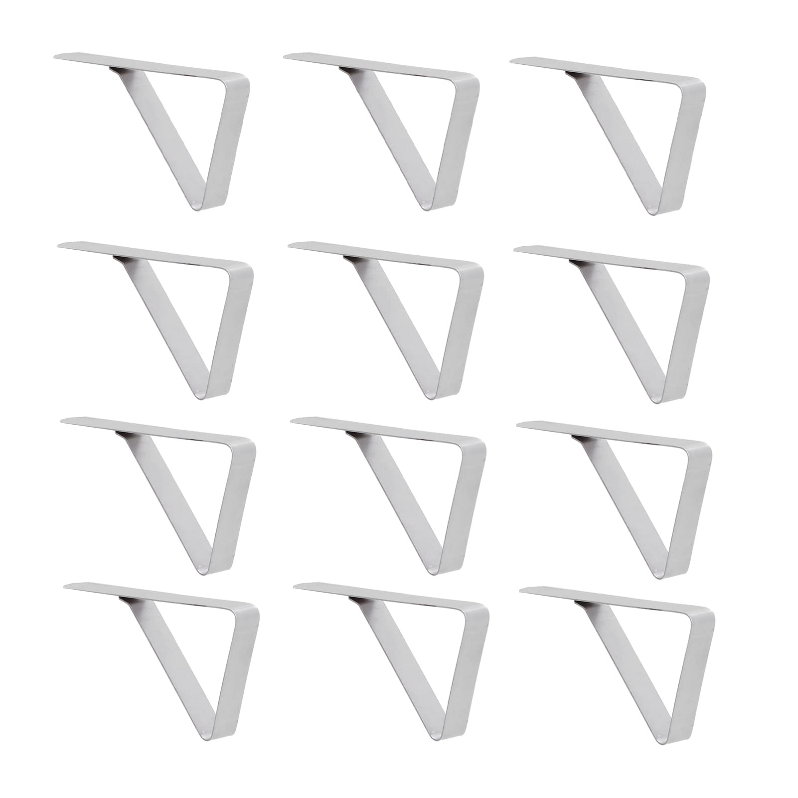 Yosoo 12Pcs Stainless Steel Tablecloth Clips - Flexible Table Cover Clamps for Picnics, Weddings, Graduation Parties - Perfect for Outdoor Events & Home Decor