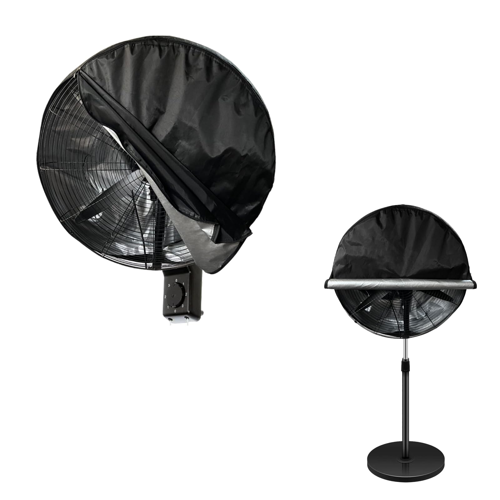 Bitubi Waterproof Outdoor Fan Cover - Heavy Duty 600D Oxford Dustproof Cover for 18-20 Inch Industrial & Pedestal Fans - Black | Perfect for Garage, Workshop, Patio & Outdoor Use