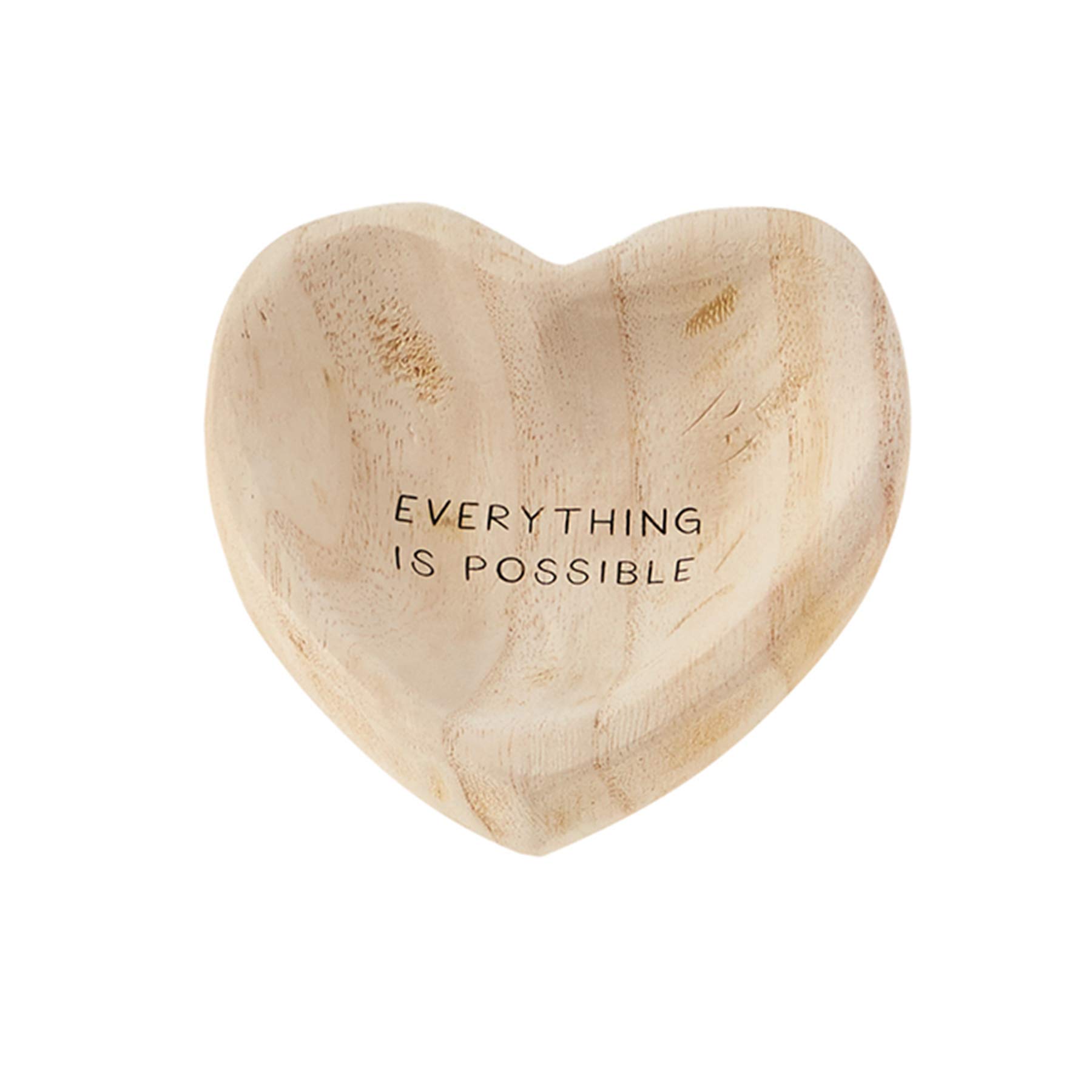 Mud Pie Wooden Heart Trinket Tray - Handmade Decorative Jewelry Dish for Rings, Earrings & Keys | Perfect for Bedroom Vanity, Entryway Organizer & Gift Giving