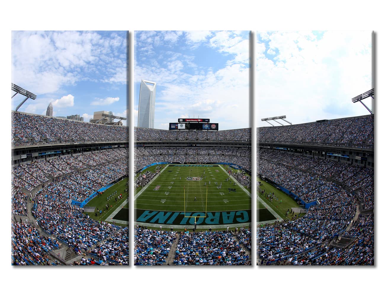 TUMOVO Large Canvas Wall Art - Bank of America Stadium Charlotte Panthers Football Poster (60